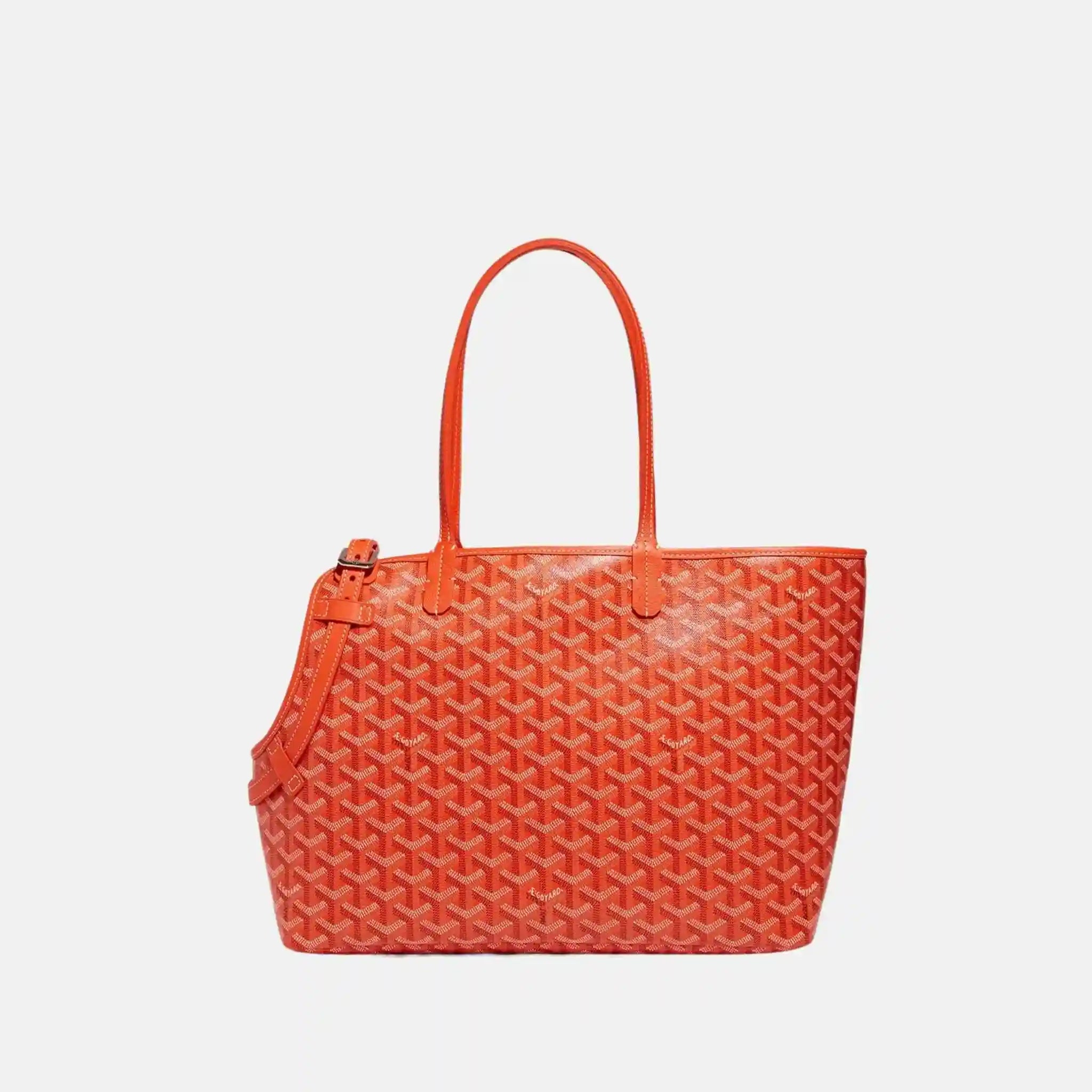 Goyard Chien Gris Luxury Pet Travel Bag, Orange, Front