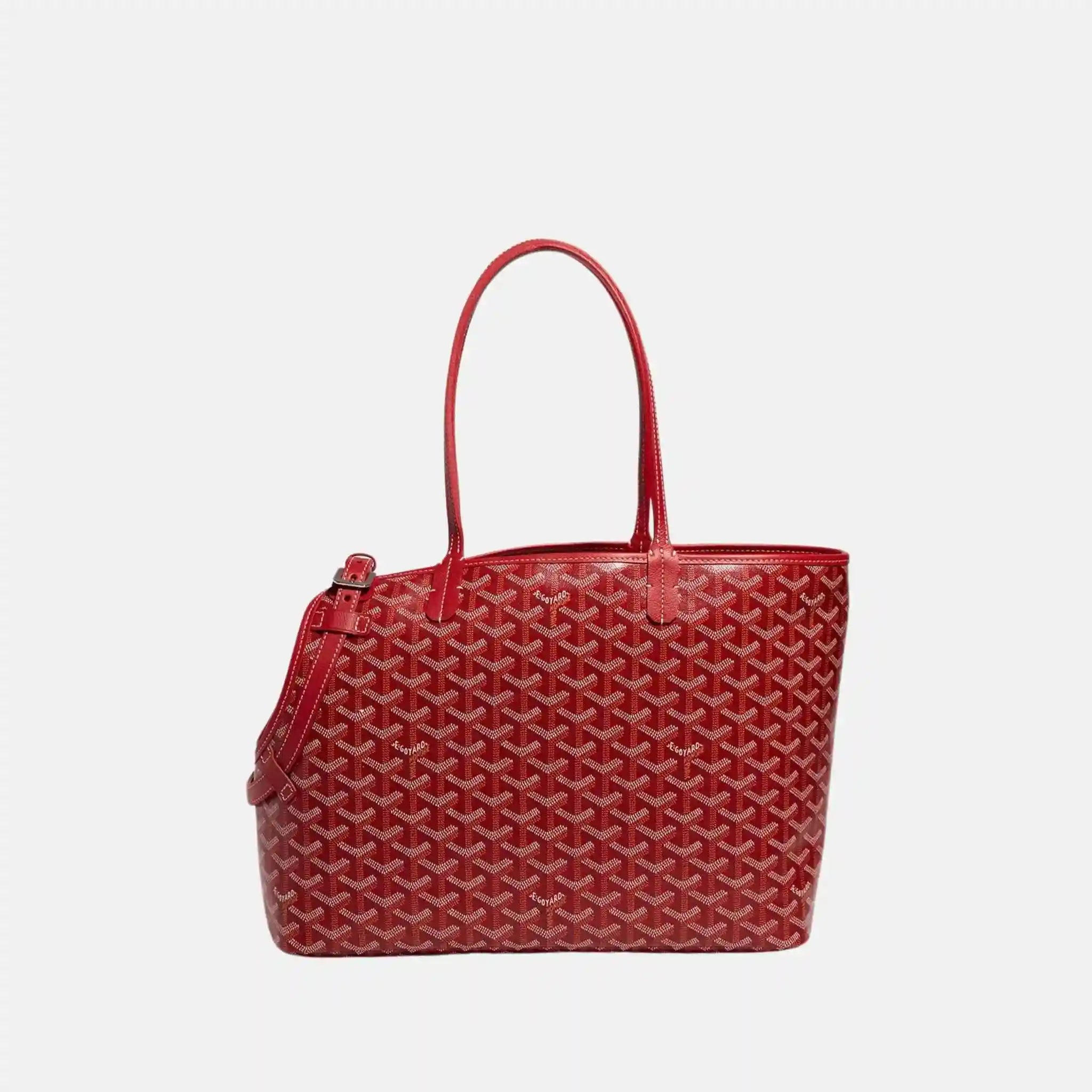 Goyard Chien Gris Luxury Pet Travel Bag, Red, Front