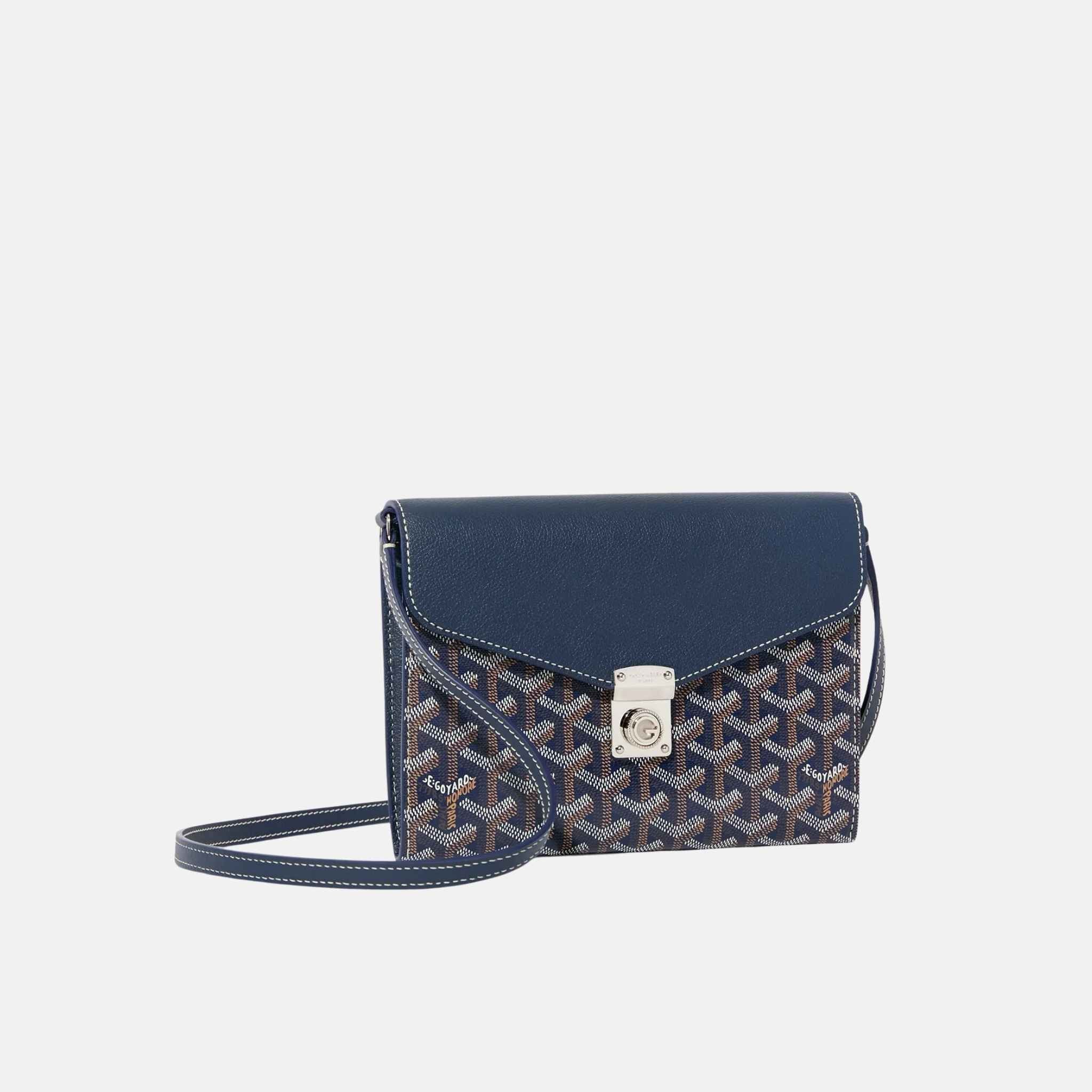 Goyard Chypre Wallet Pouch, Navy Blue