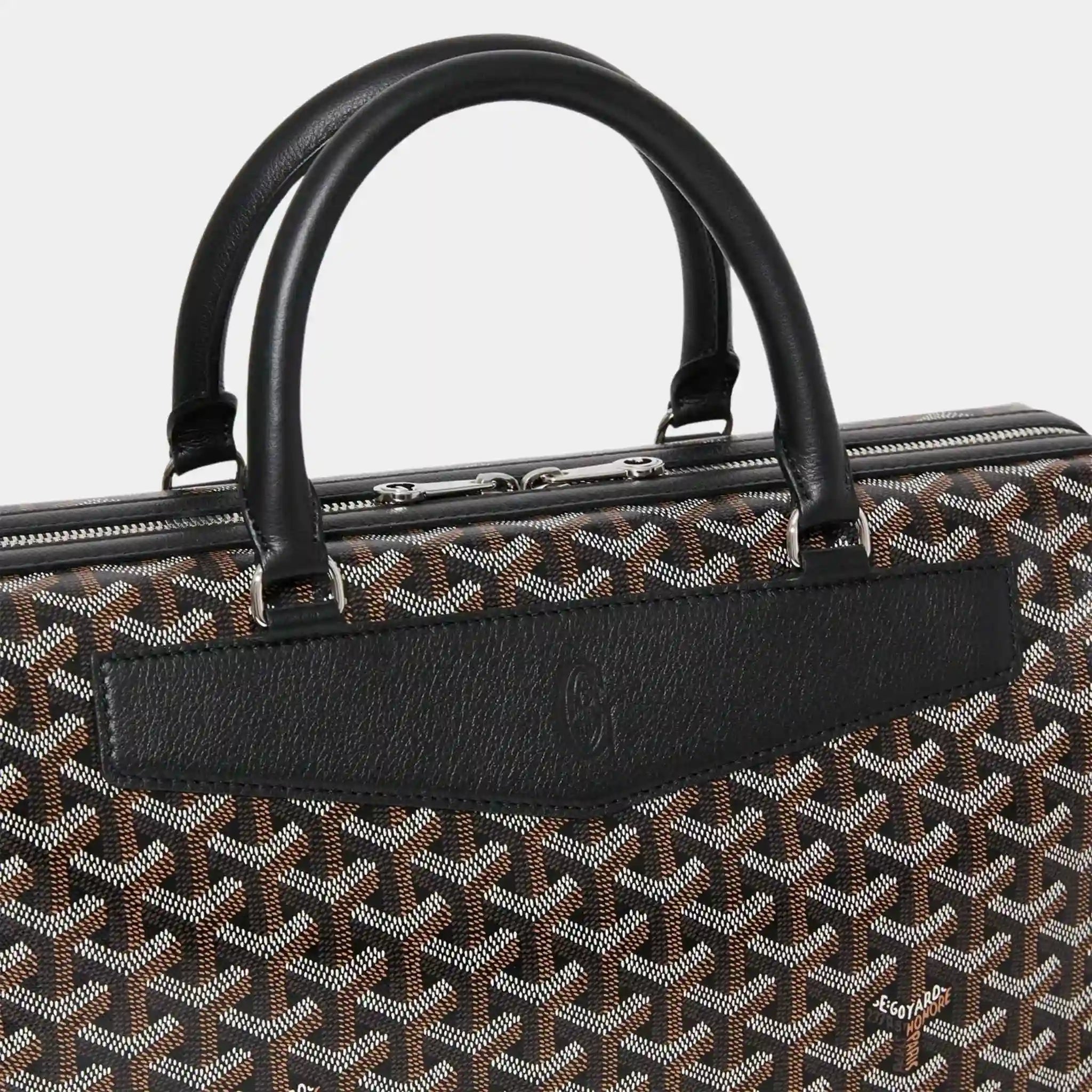 Goyard Cisalpin Document Case, Black, Close View