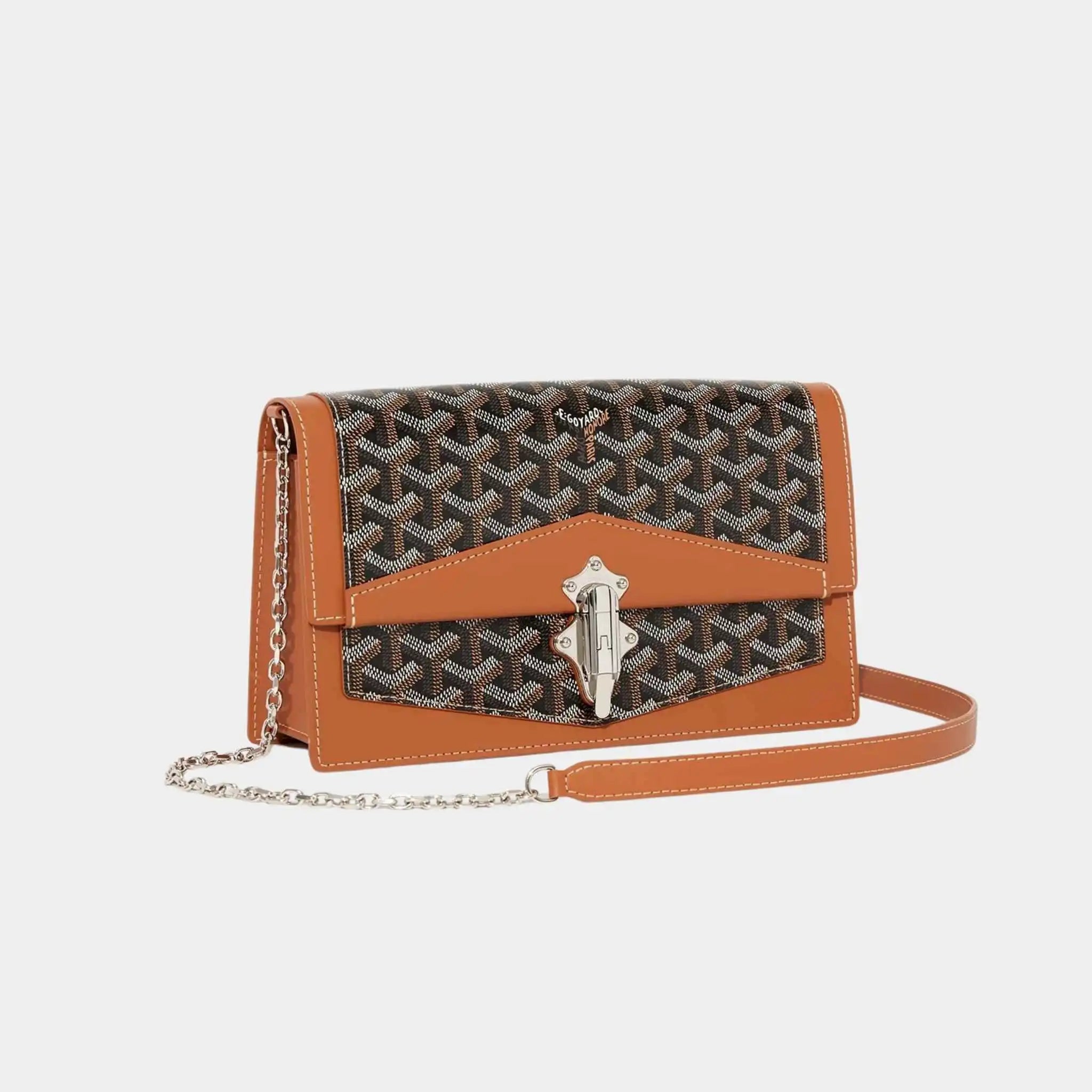 Goyard Duchesse Marie Caroline Bag, Black and Tan, Front