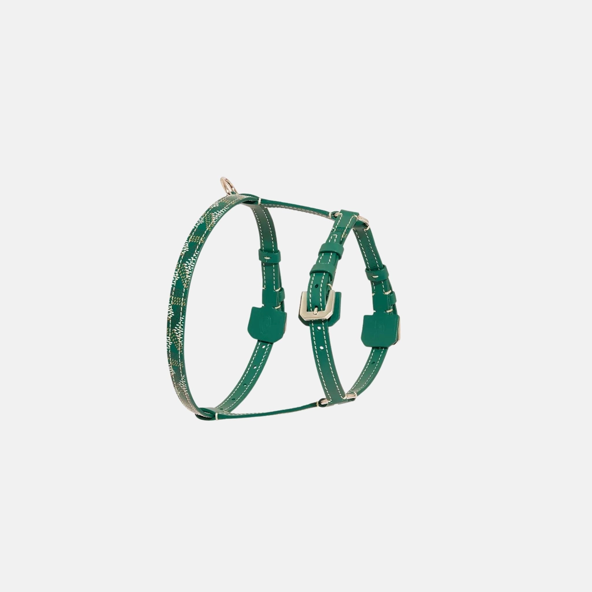 Goyard Edmond Mini Luxury Pet Harness, Green, Front