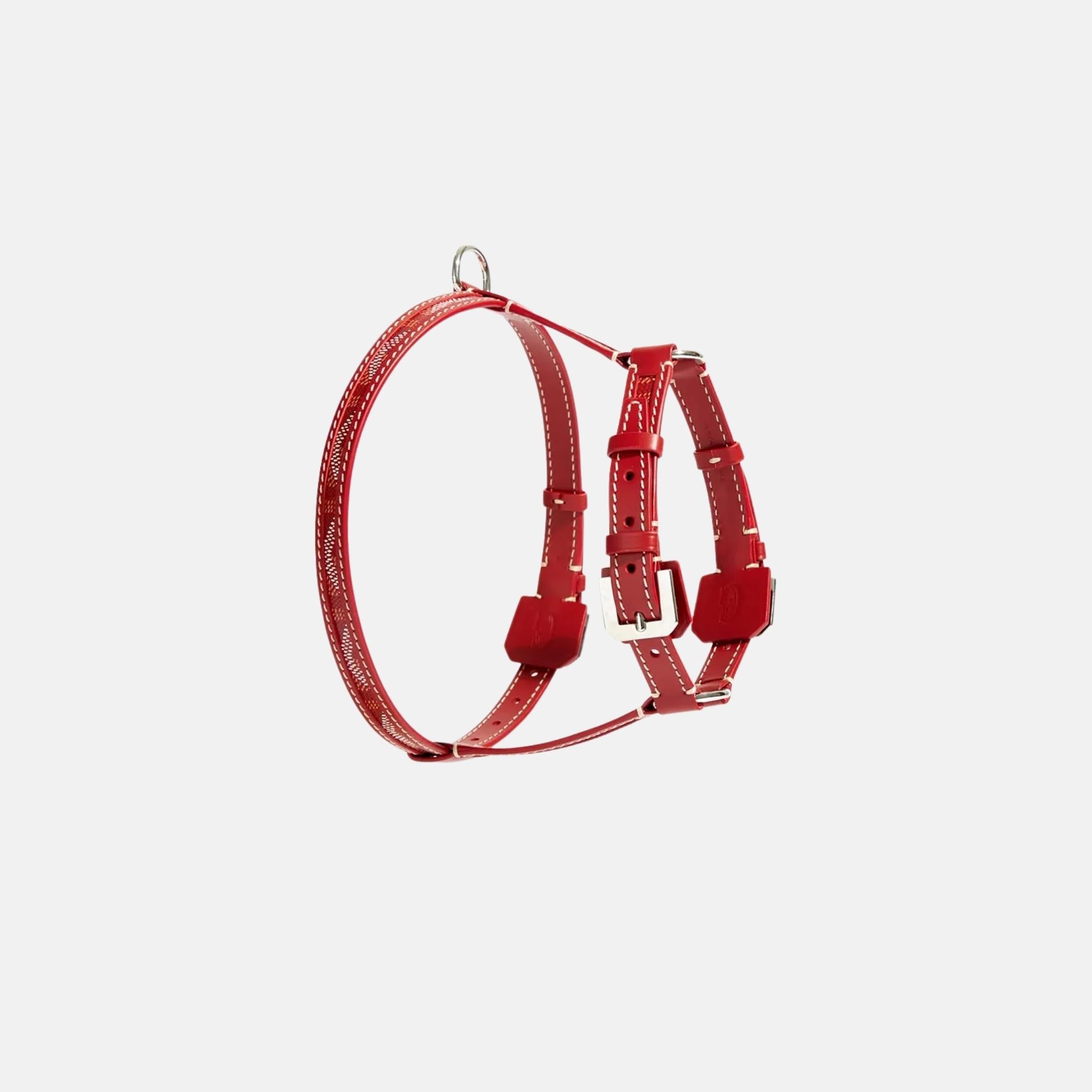 Goyard Edmond PM Luxury Pet Harness, Red, Side