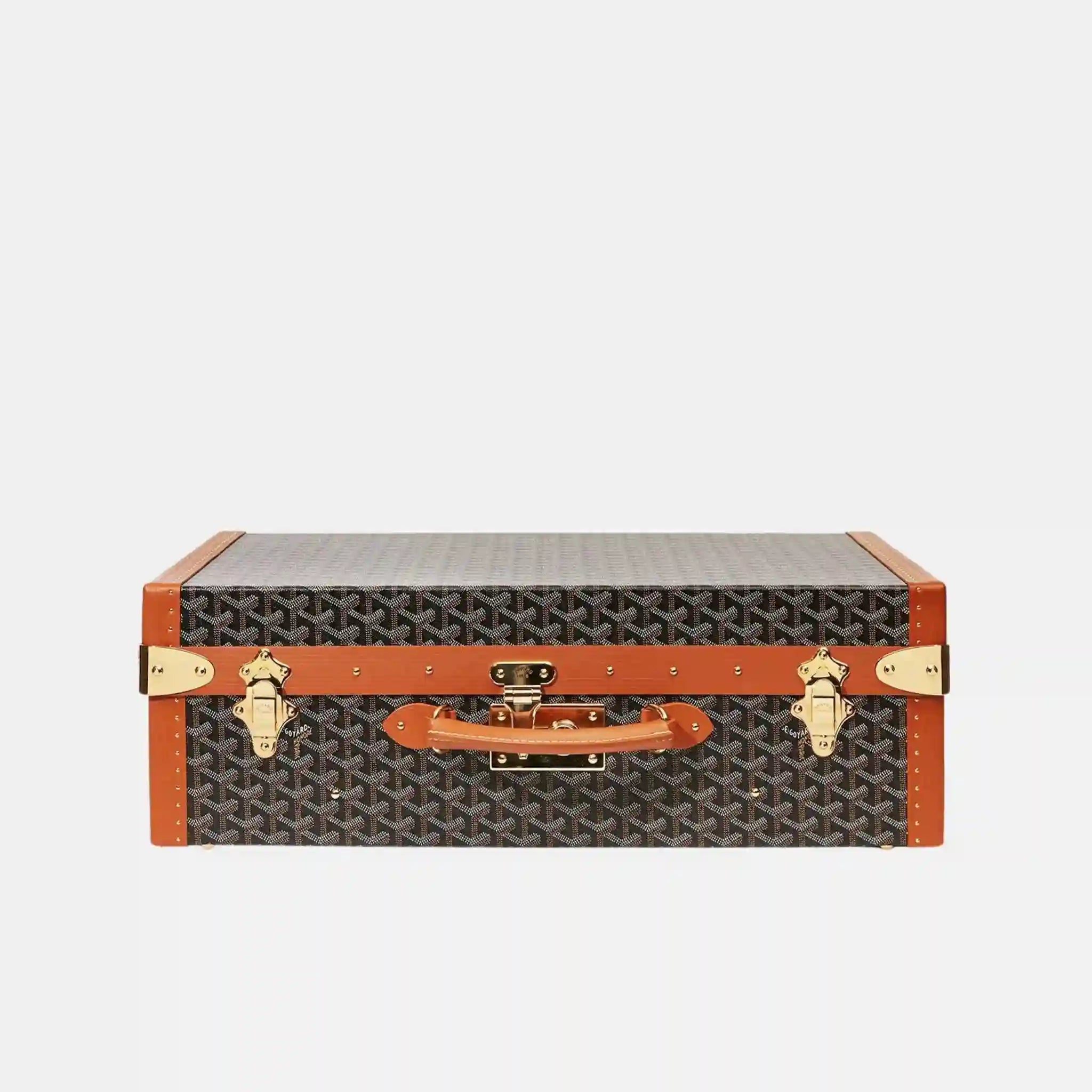 Goyard Grand Hotel 55 Case, Black and Tan, Front