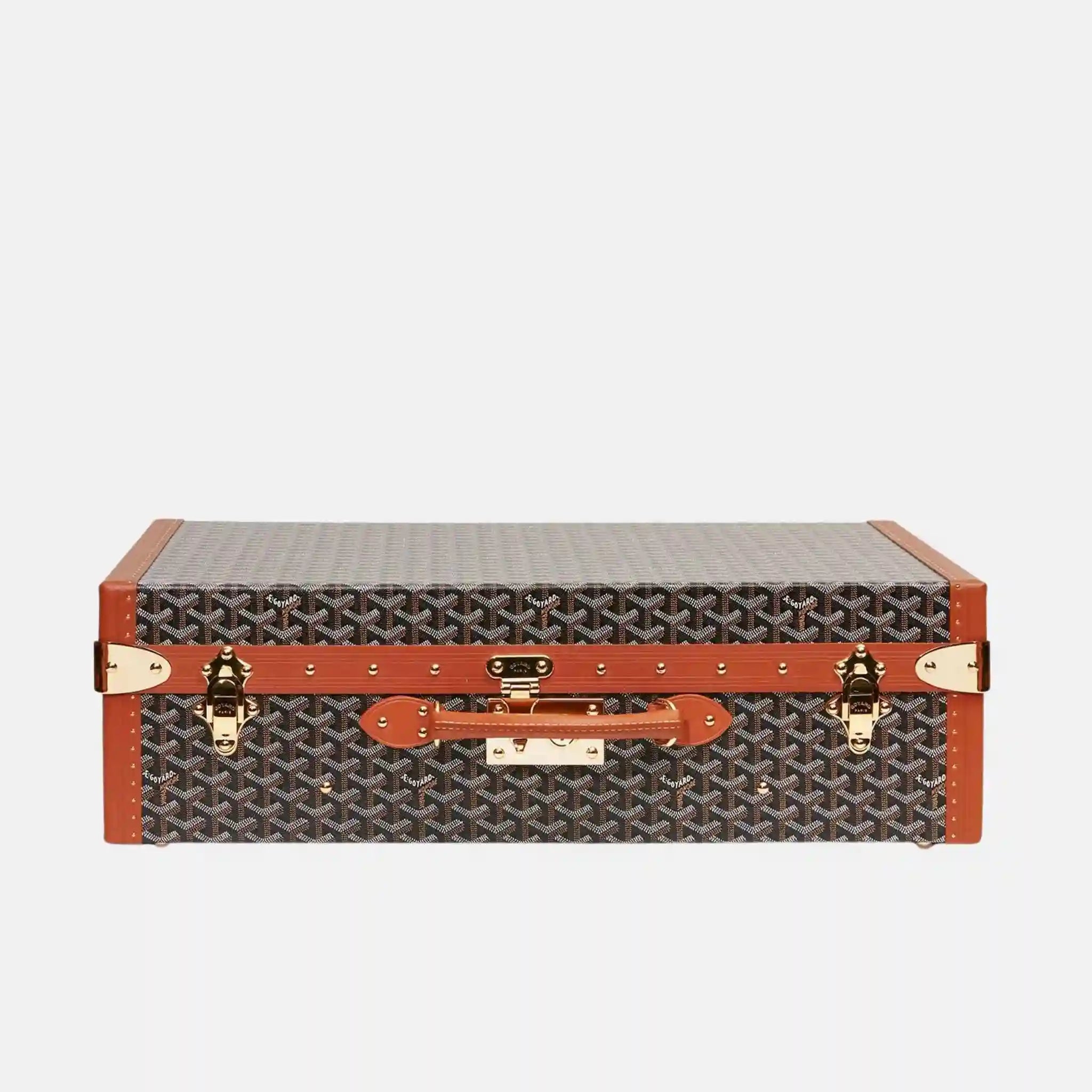 Goyard Grand Hotel 60 Case, Black and Tan, Front