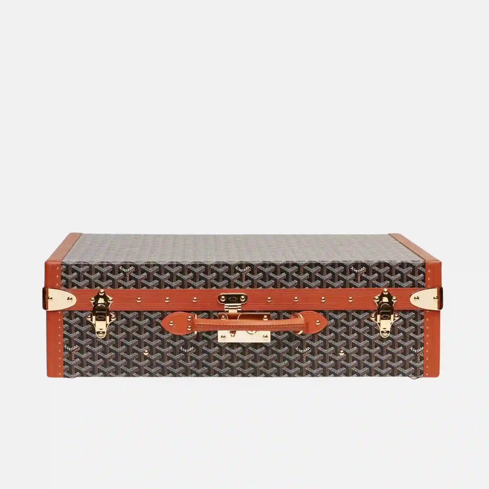 Goyard Grand Hotel 65 Case, Black and Tan, Front