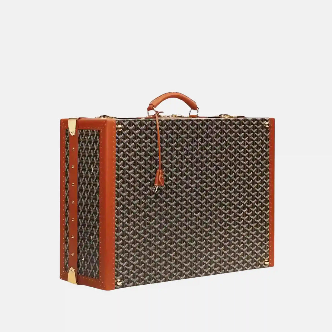 Goyard Grand Hotel 80 Case, Black and Tan, Side