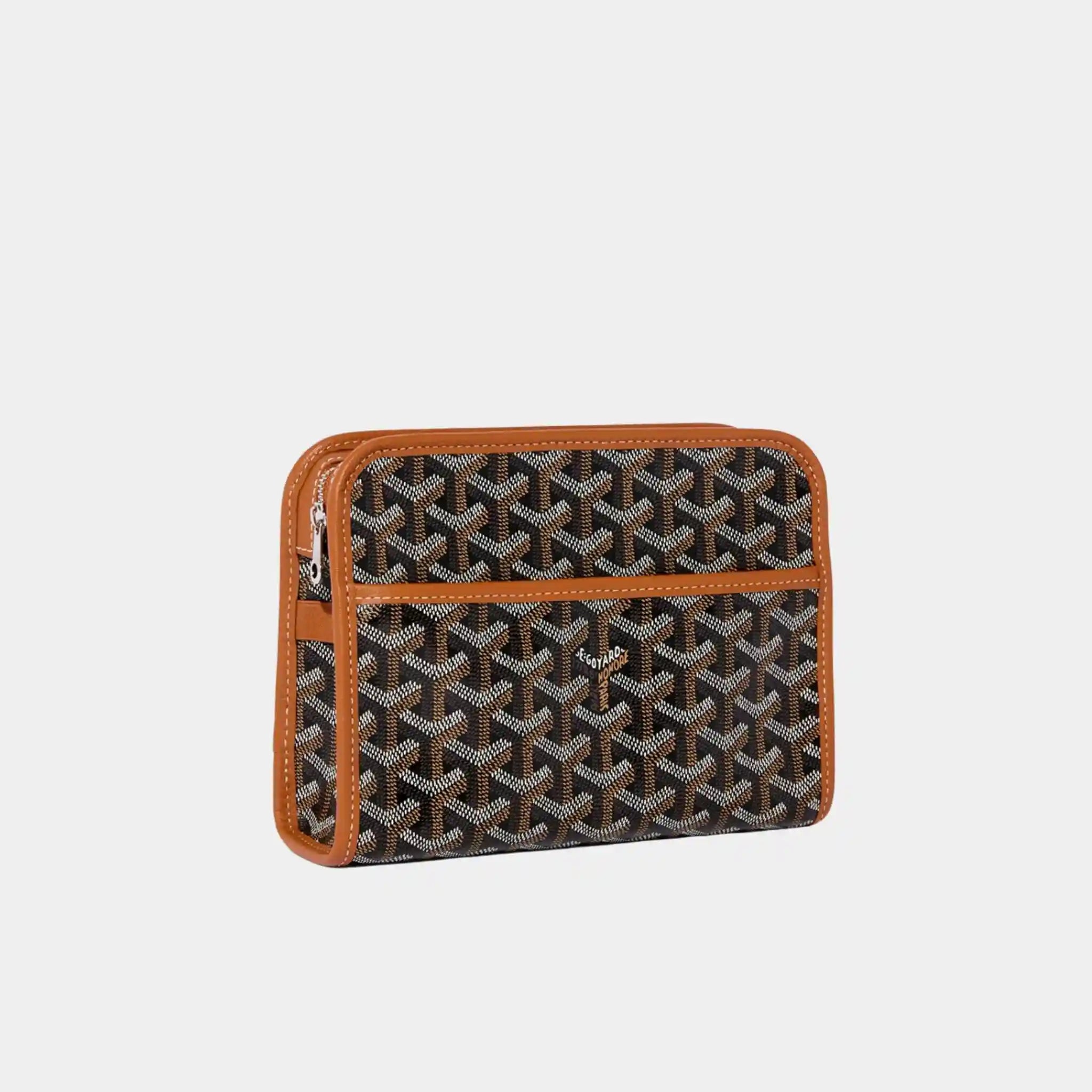 Goyard Jouvence PM Toiletry Bag Black and Natural, Front
