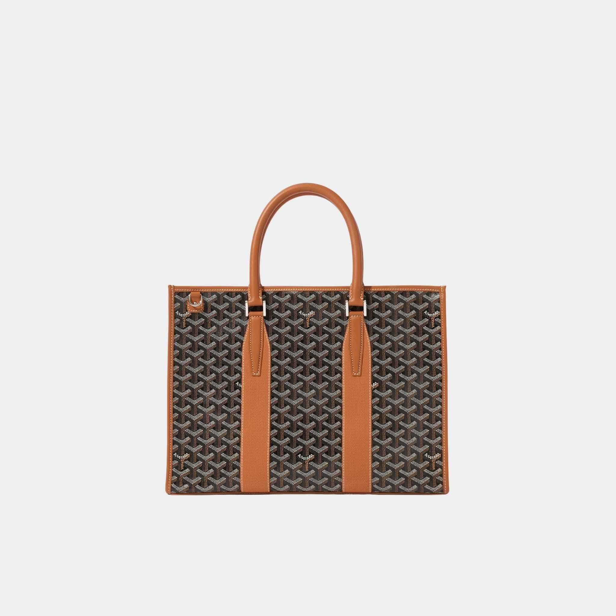 Goyard Morvan Document Case, Black, Tan, Front