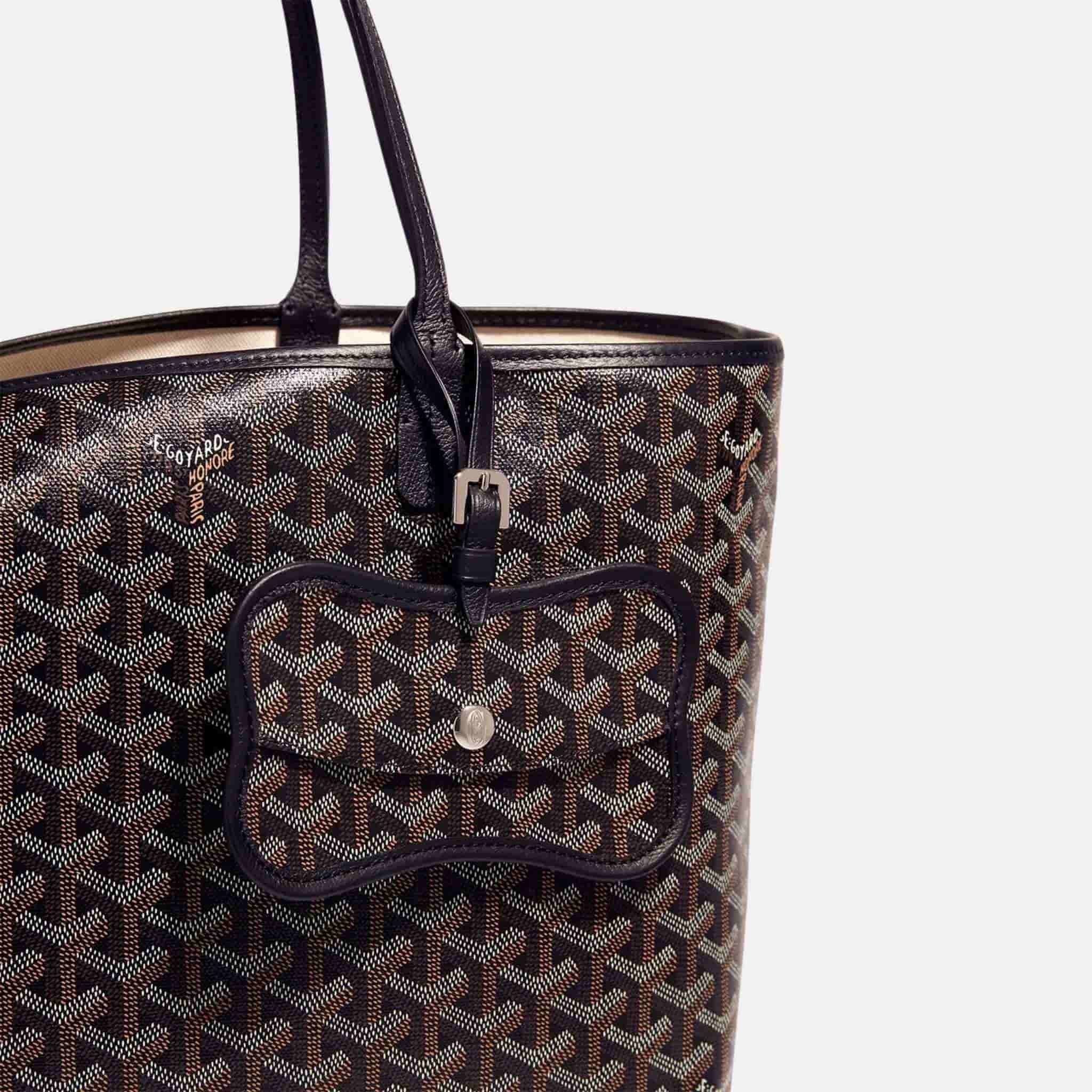 Goyard Os Grey Luxury Dog Pocket, Black, Close