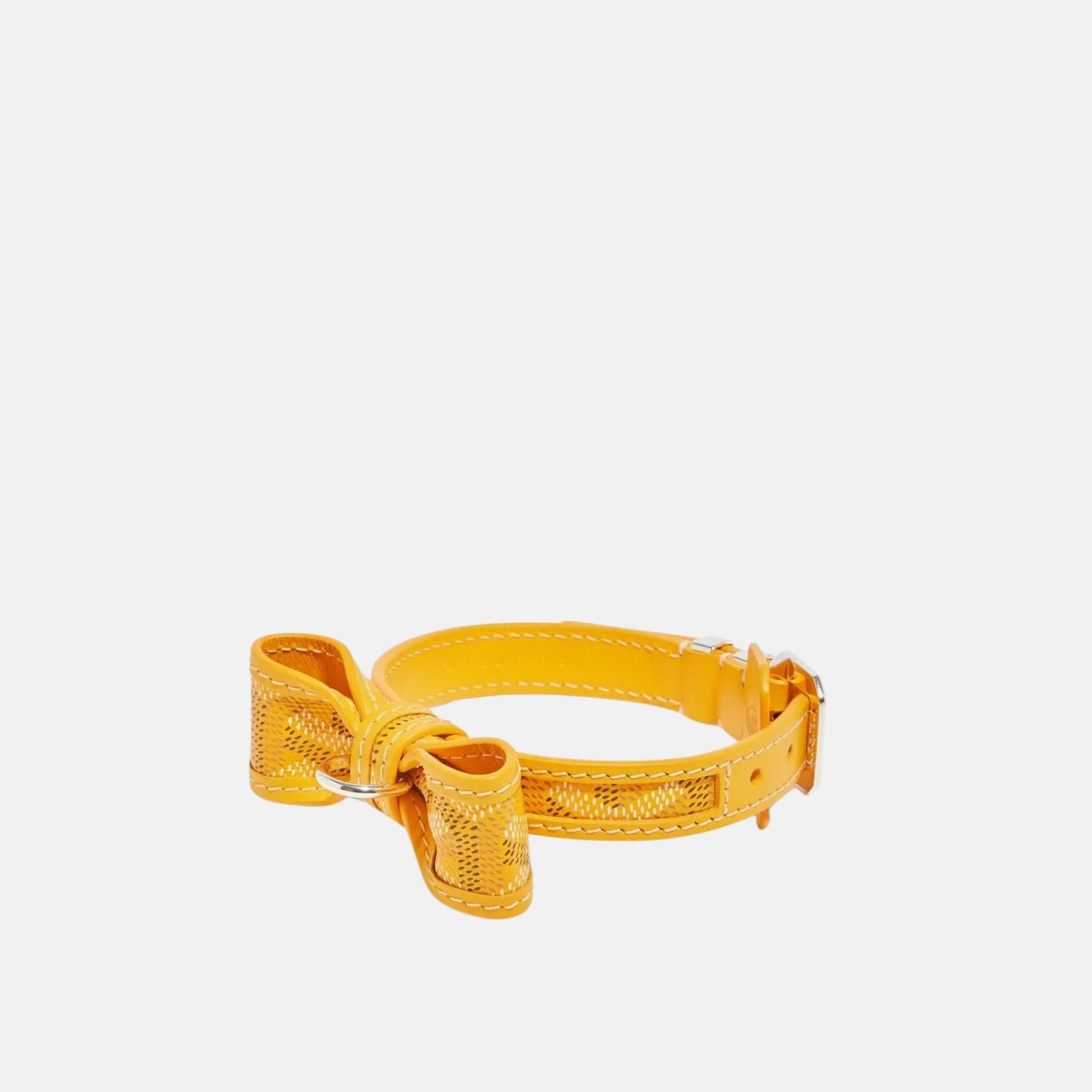 Goyard Oscar Luxury Collar For Cats And Small Dogs, Yellow, Front