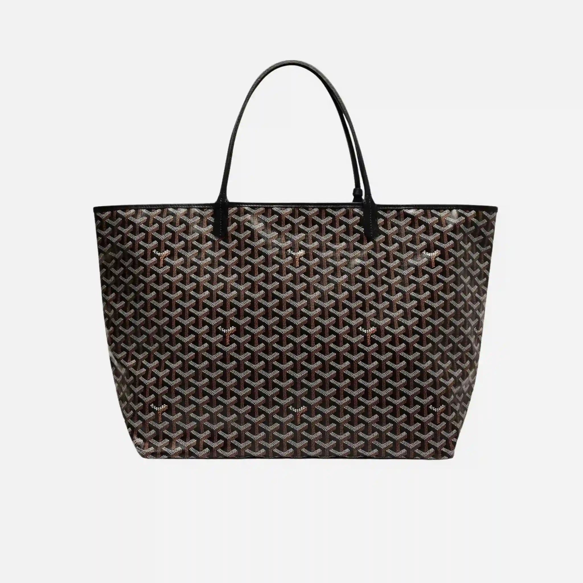 Goyard Saint Louis GM Bag, Black, front