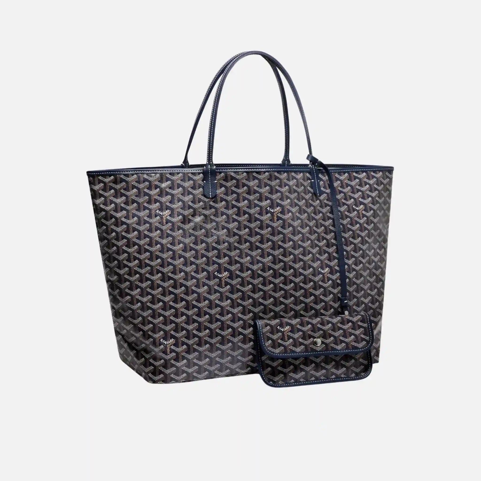 Goyard Saint Louis GM Bag, Navy, front