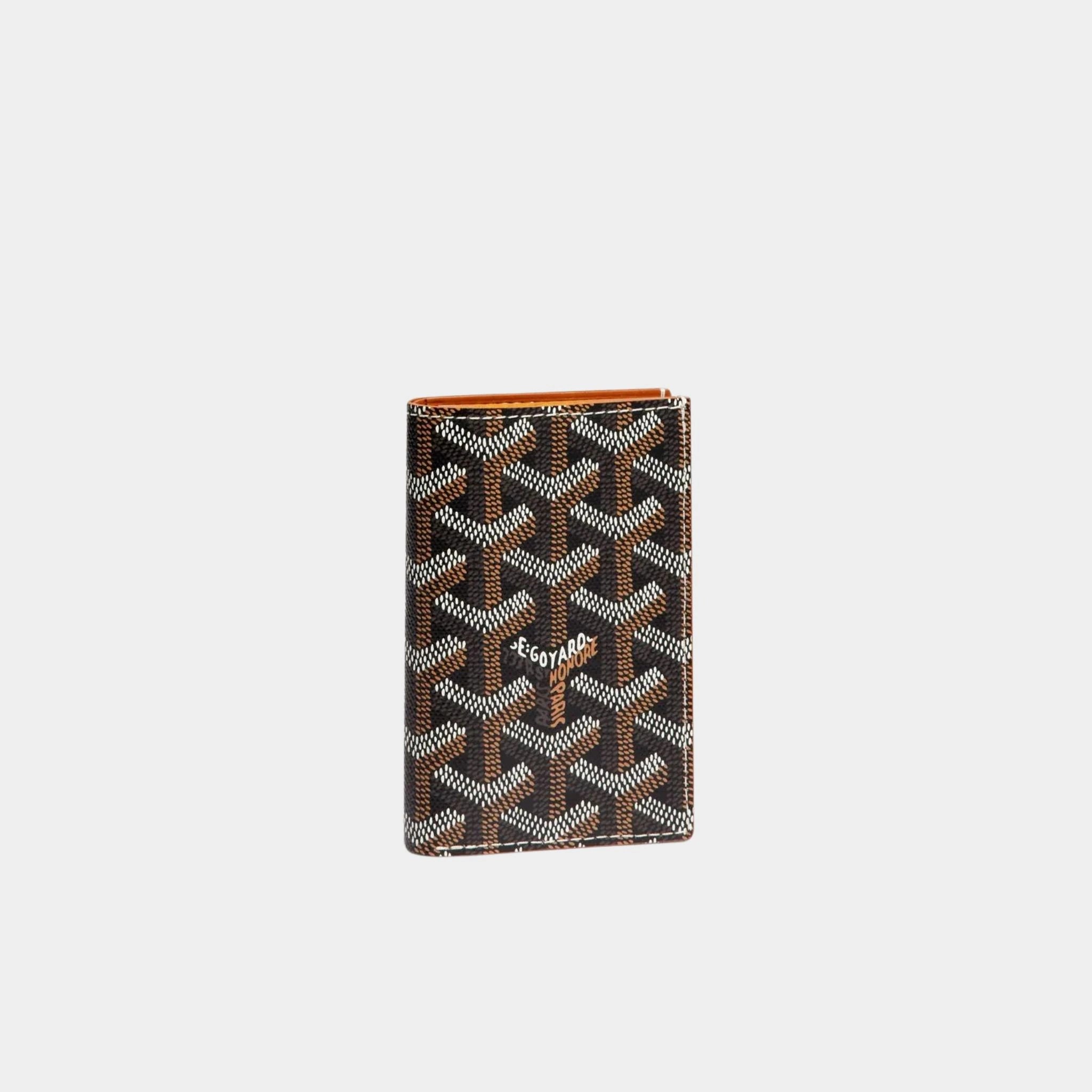 Goyard Saint Pierre Card Wallet, Black & Tan