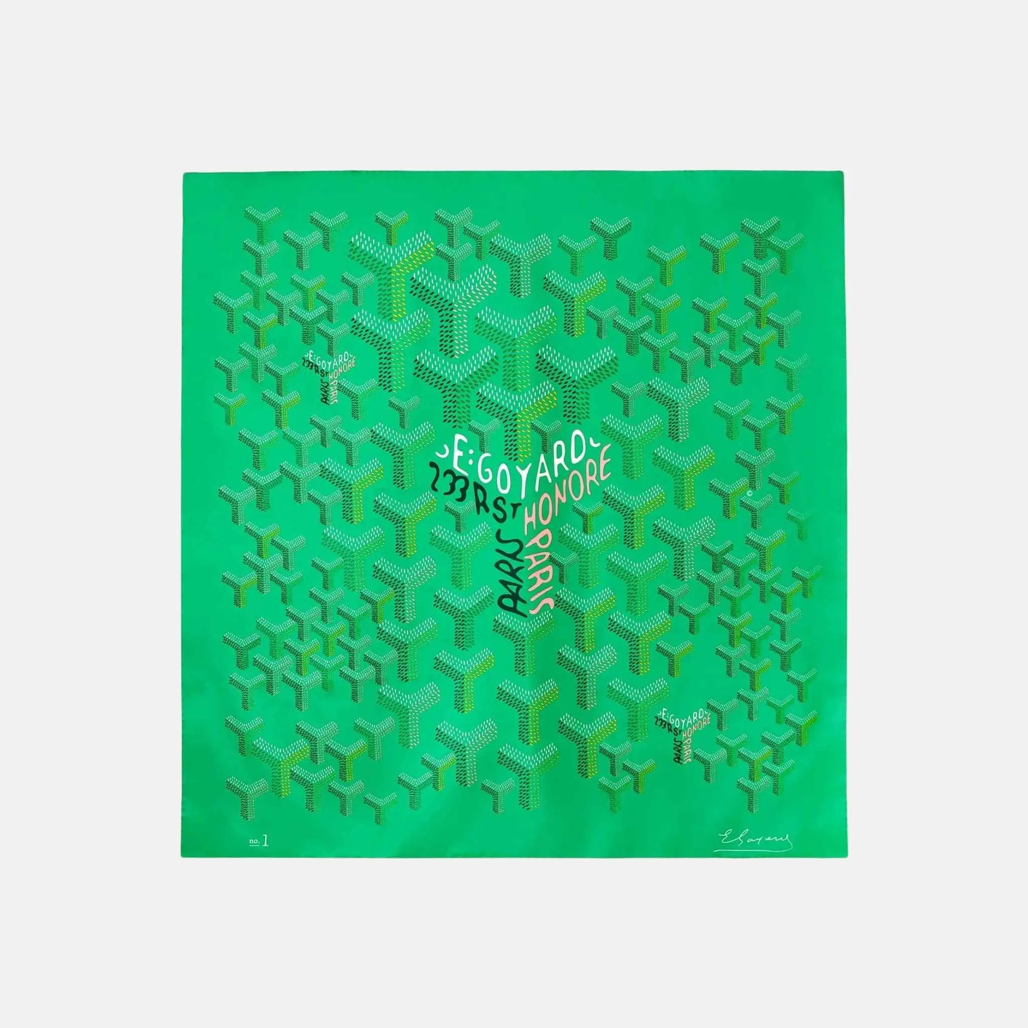 Goyard Scarf No 1 Limited Edition, Meadow Green