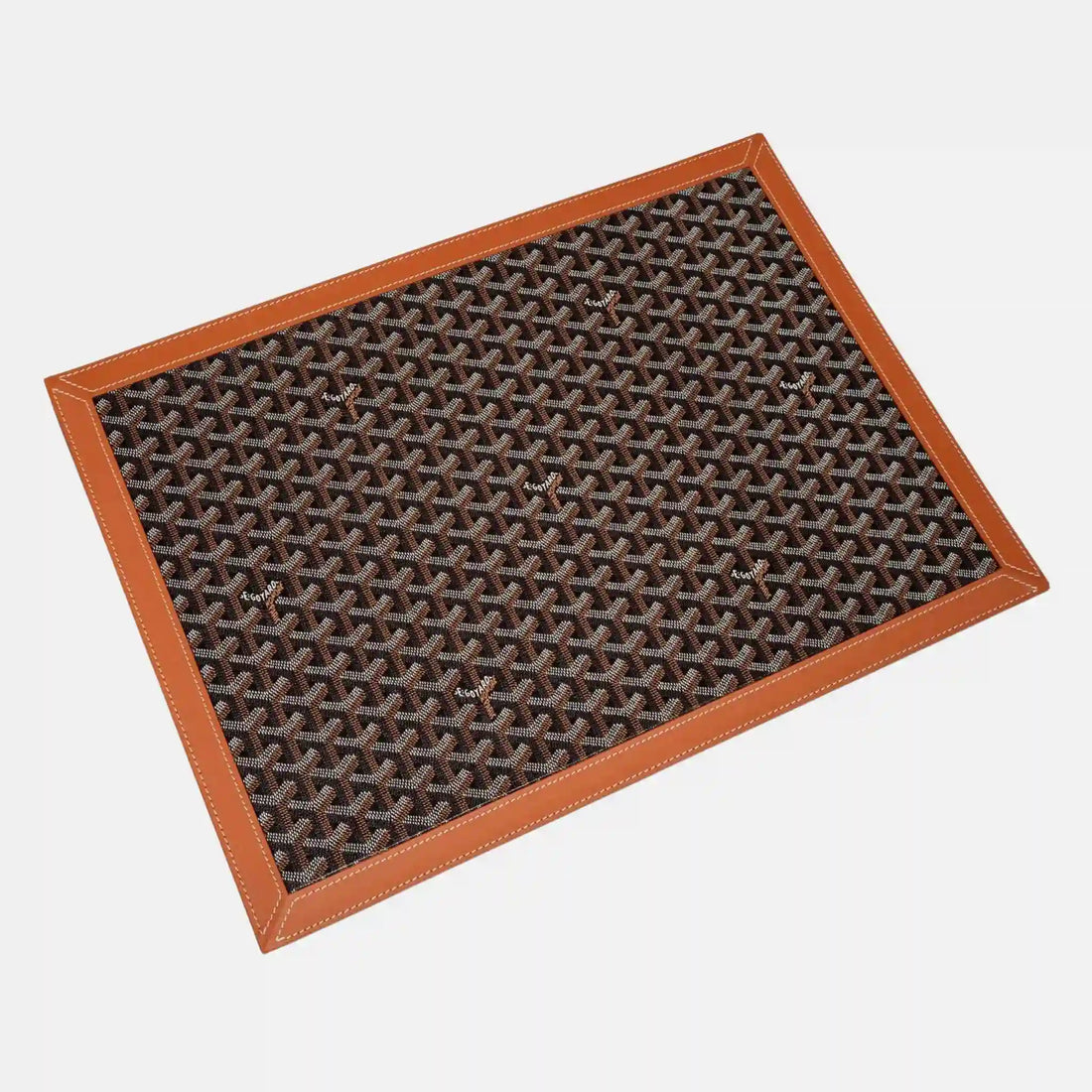 Goyard Sous Main Desk Pad, Black and Tan
