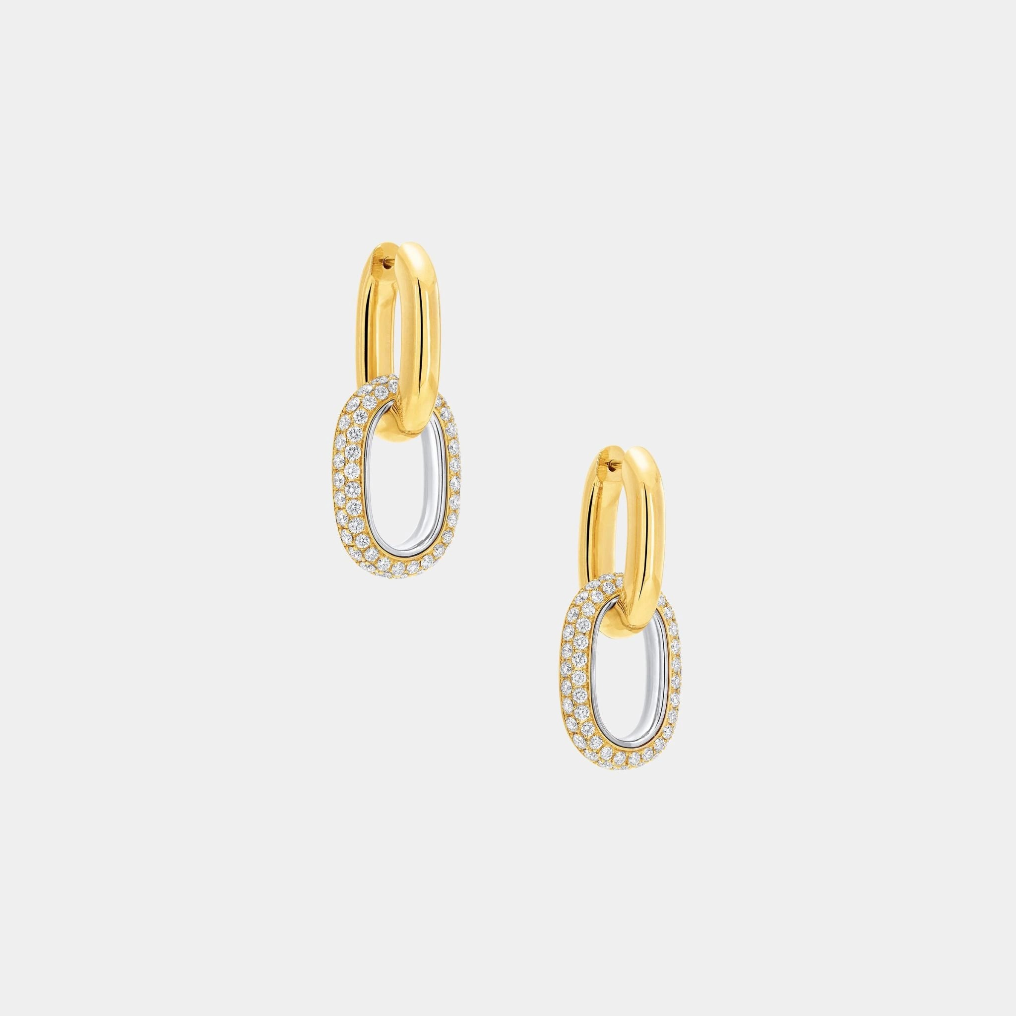 Graff Be Together Diamond Earrings Yellow Gold, Side
