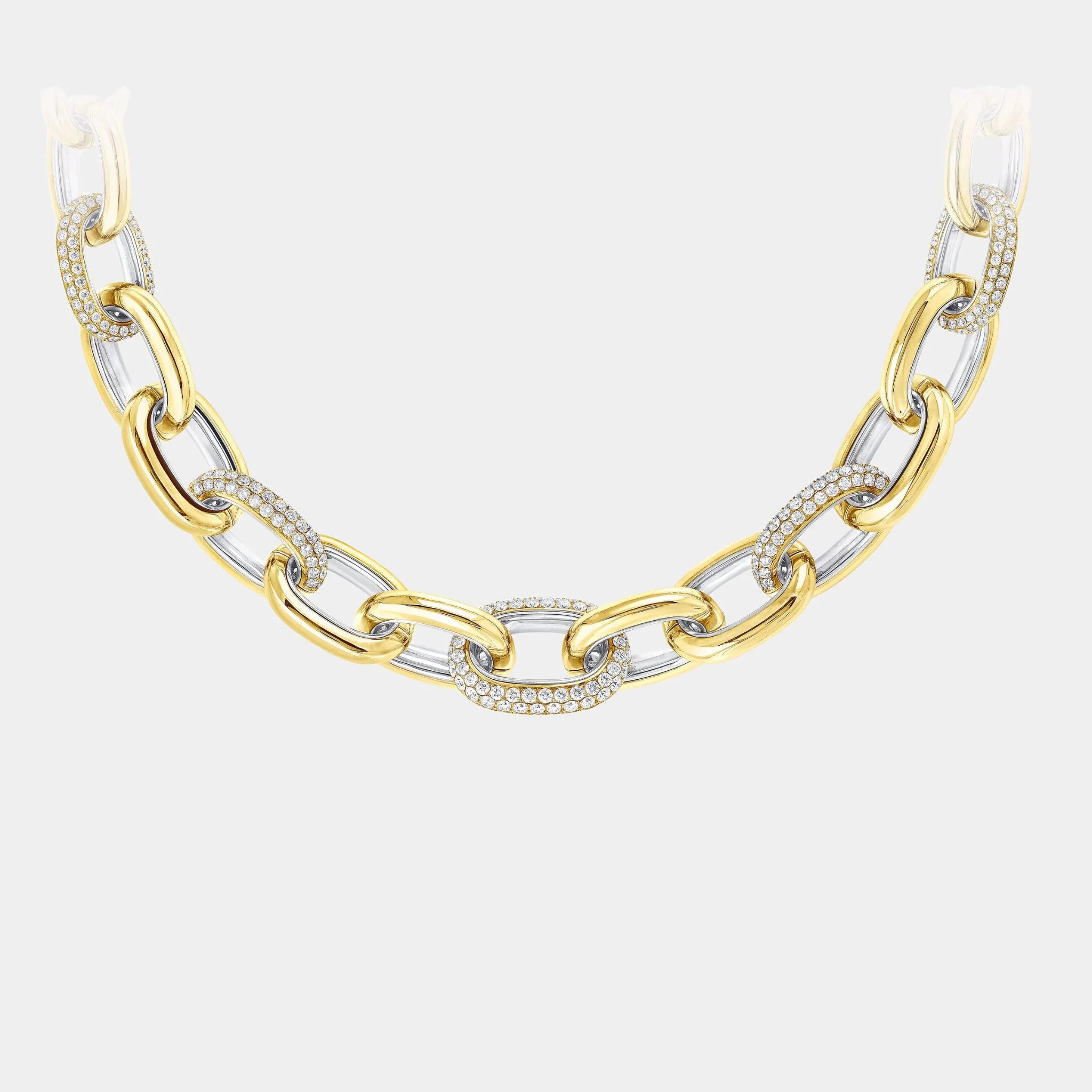 Graff Be Together Diamond Necklace, Yellow Gold, Front
