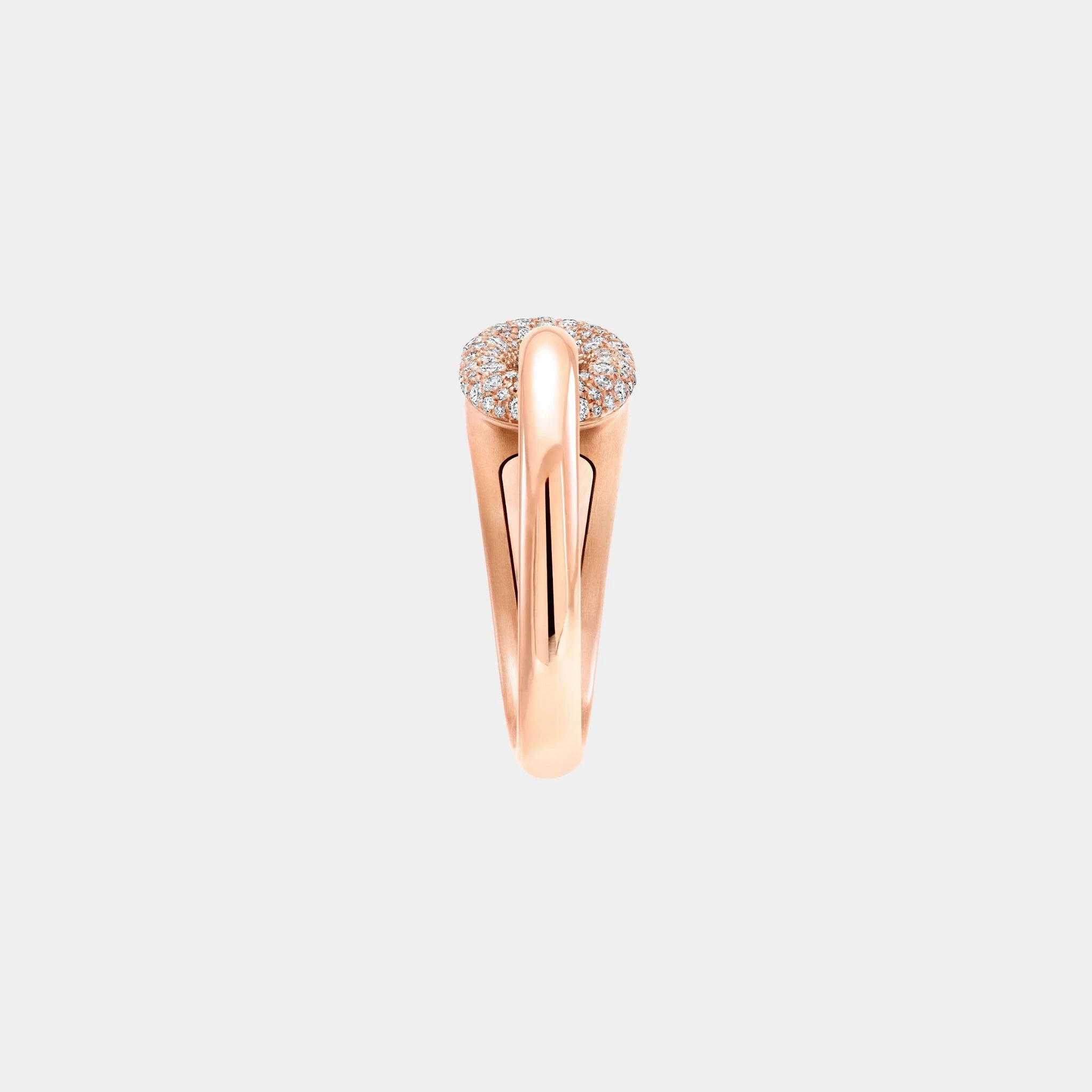 Graff Be Together Diamond Ring, Rose Gold, Side