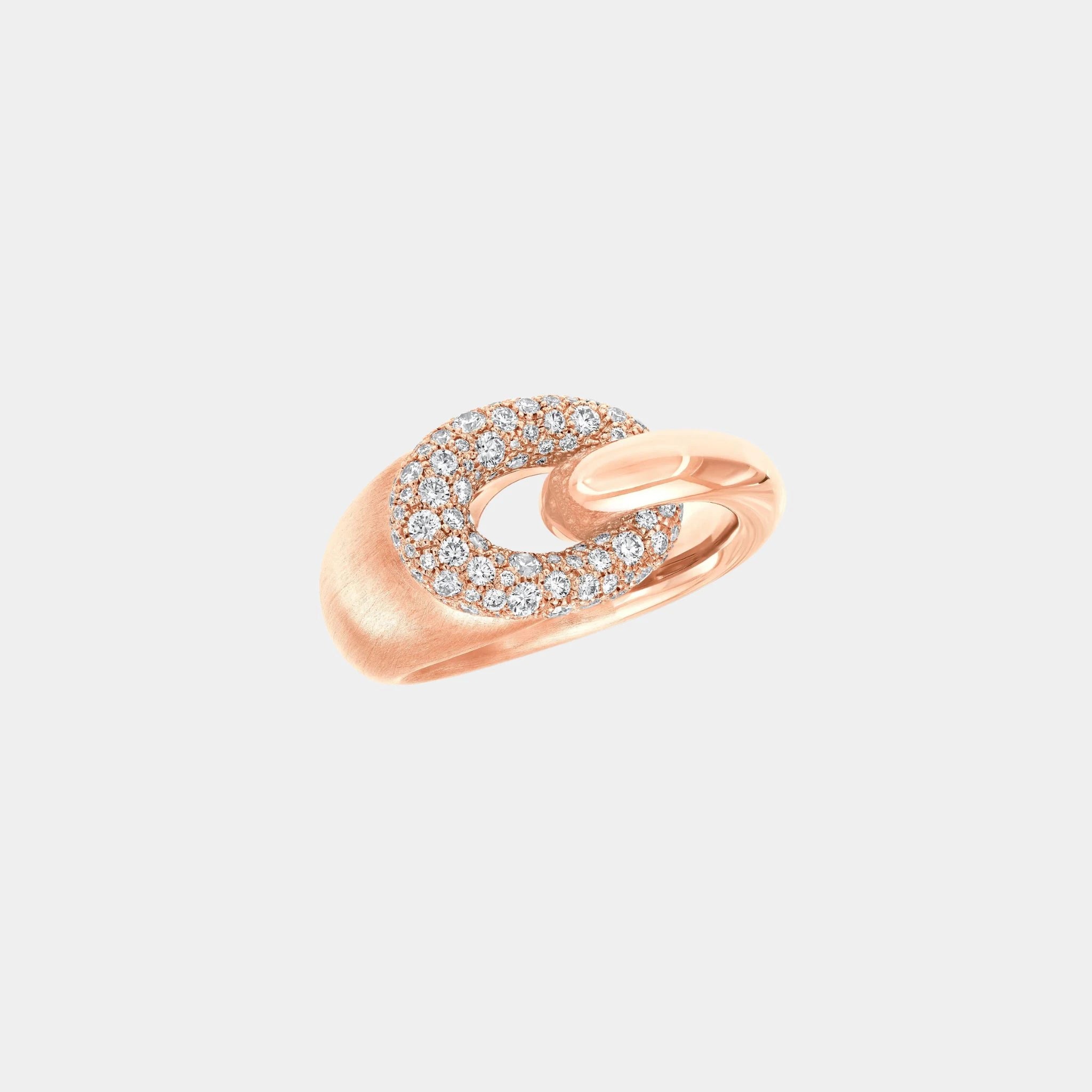 Graff Be Together Diamond Ring, Rose Gold, Top