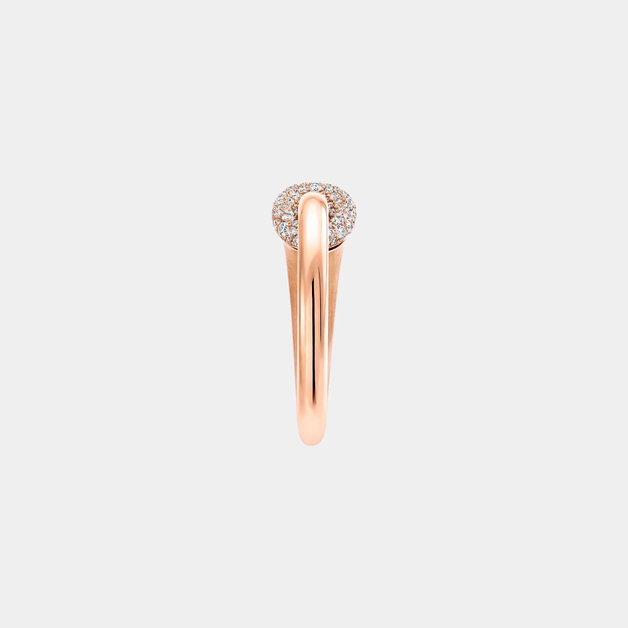 Graff Be Together Petite Diamond Ring, Rose Gold, Side