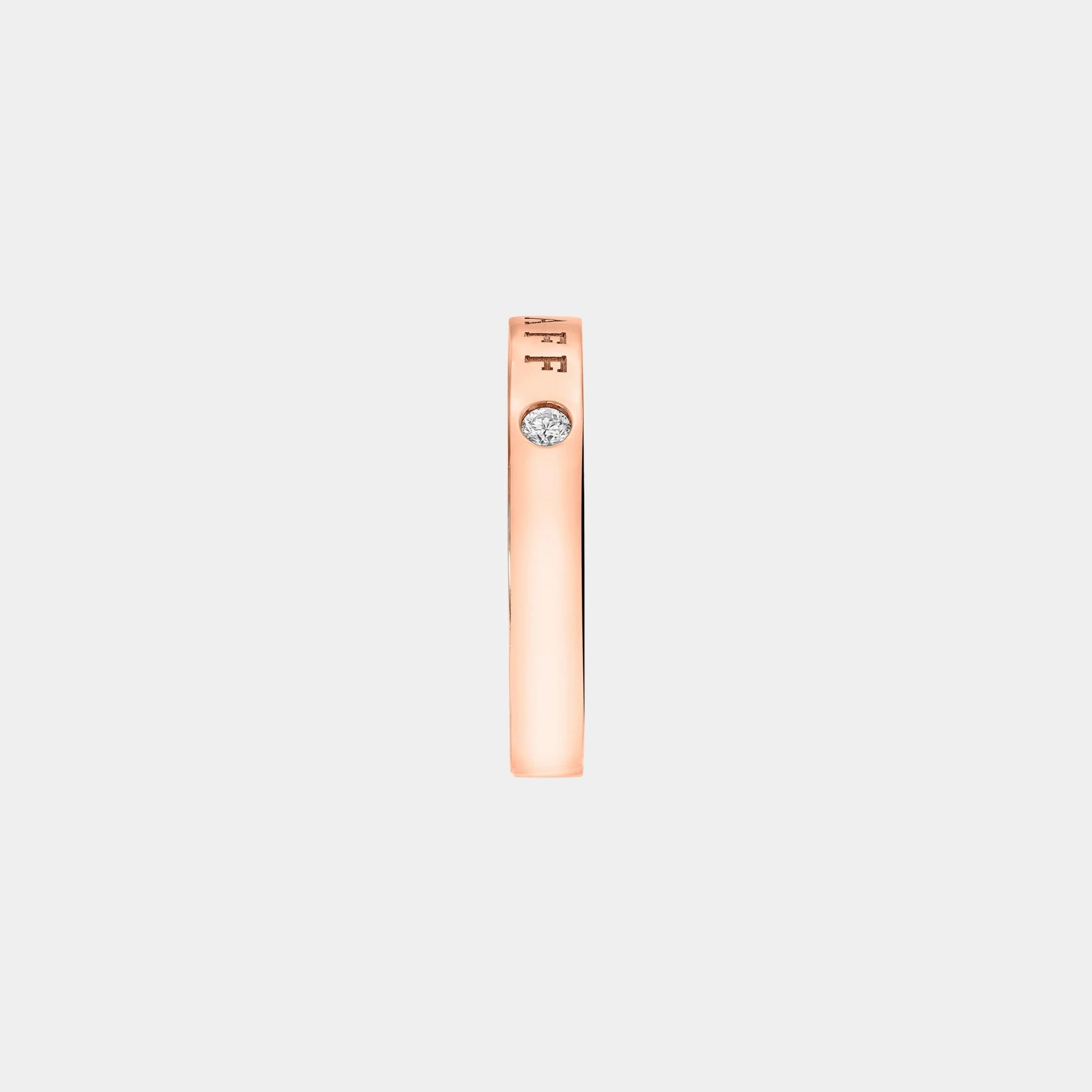 Graff Logo Diamond Band Rose Gold, Side