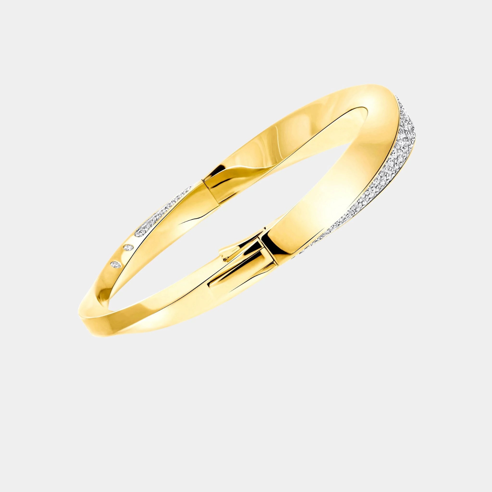 Graff Spiral Diamond Bangle Yellow Gold, Back