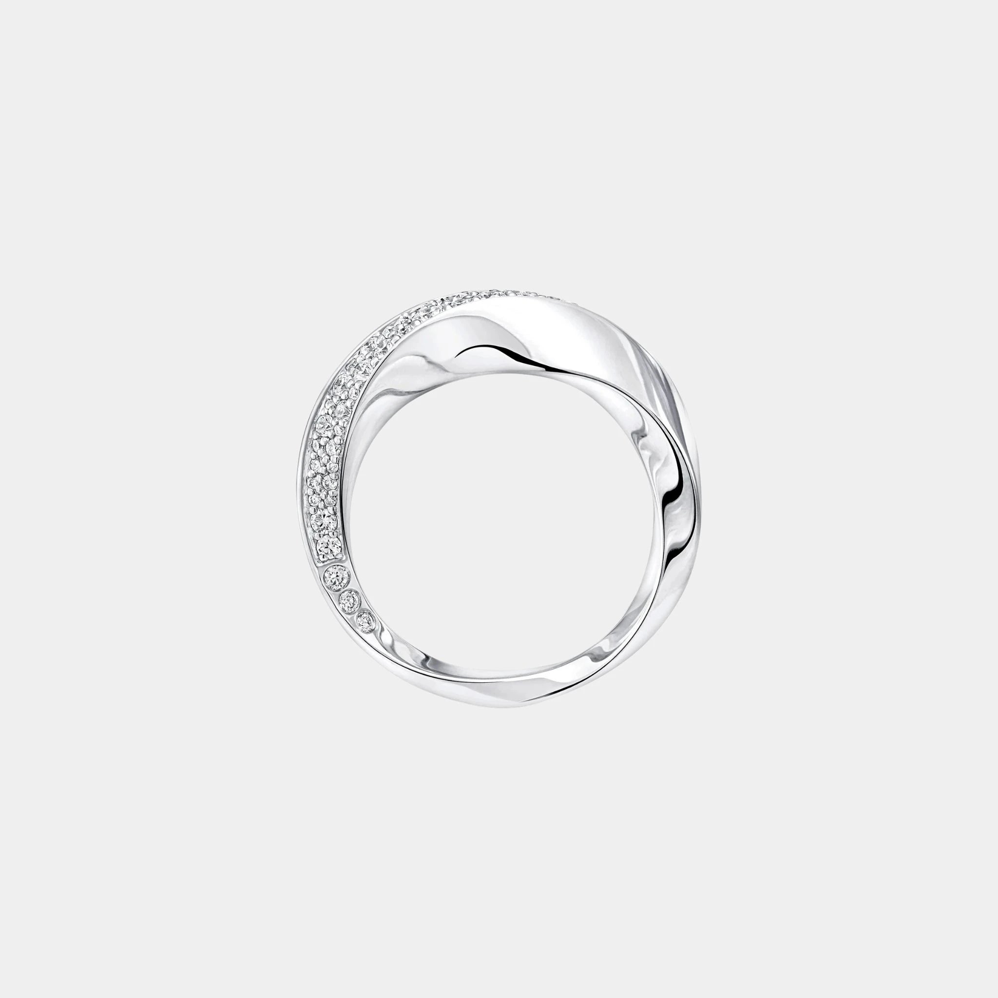 Graff Spiral Diamond Ring White Gold, Front