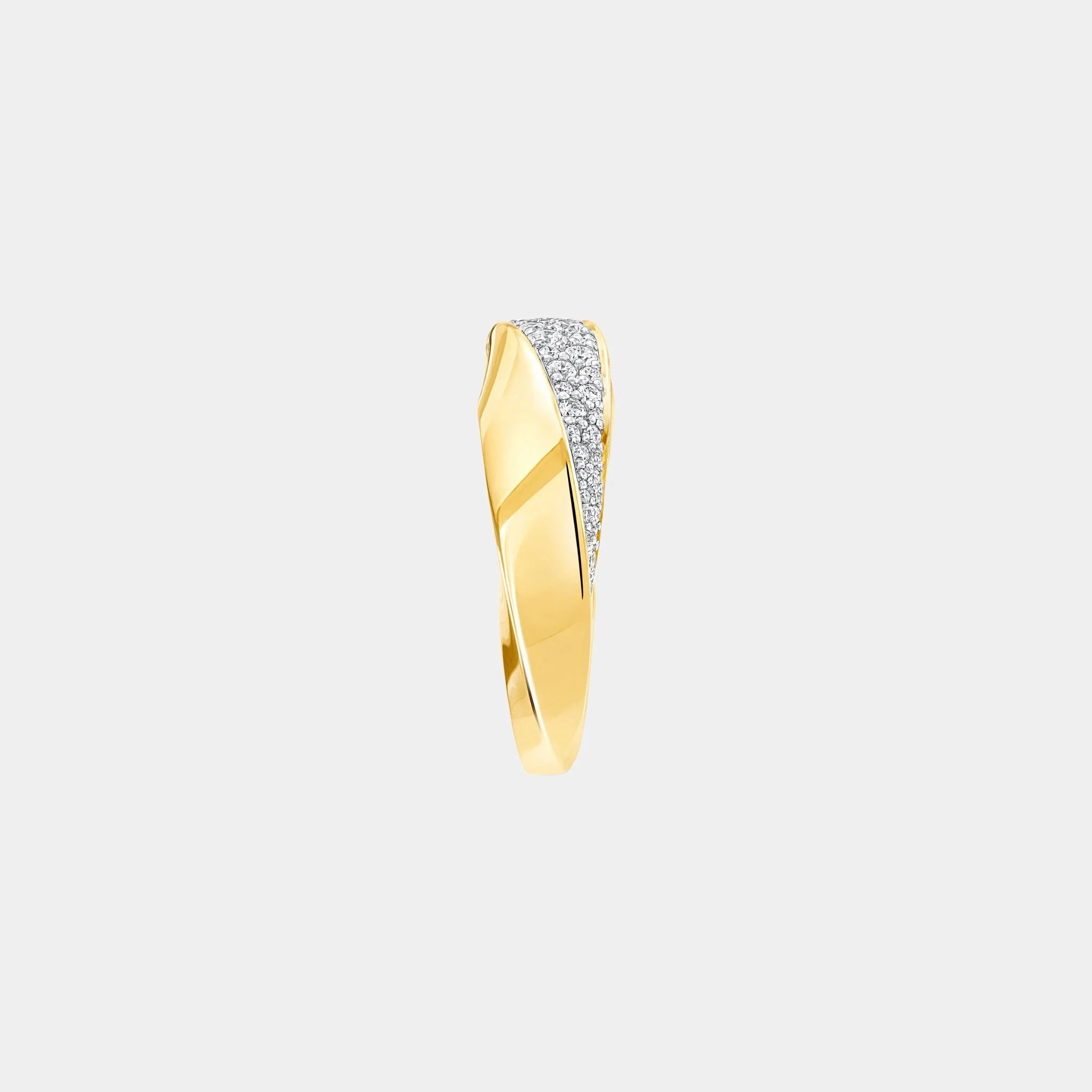 Graff Spiral Diamond Ring Yellow Gold, SIde
