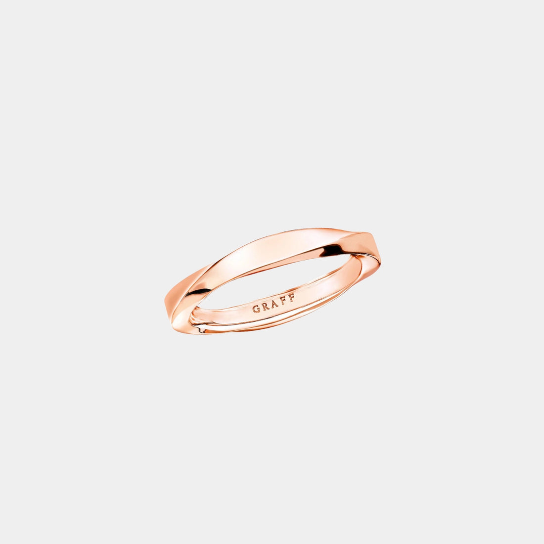 Graff Spiral Rose Gold Band 3.5MM, Top