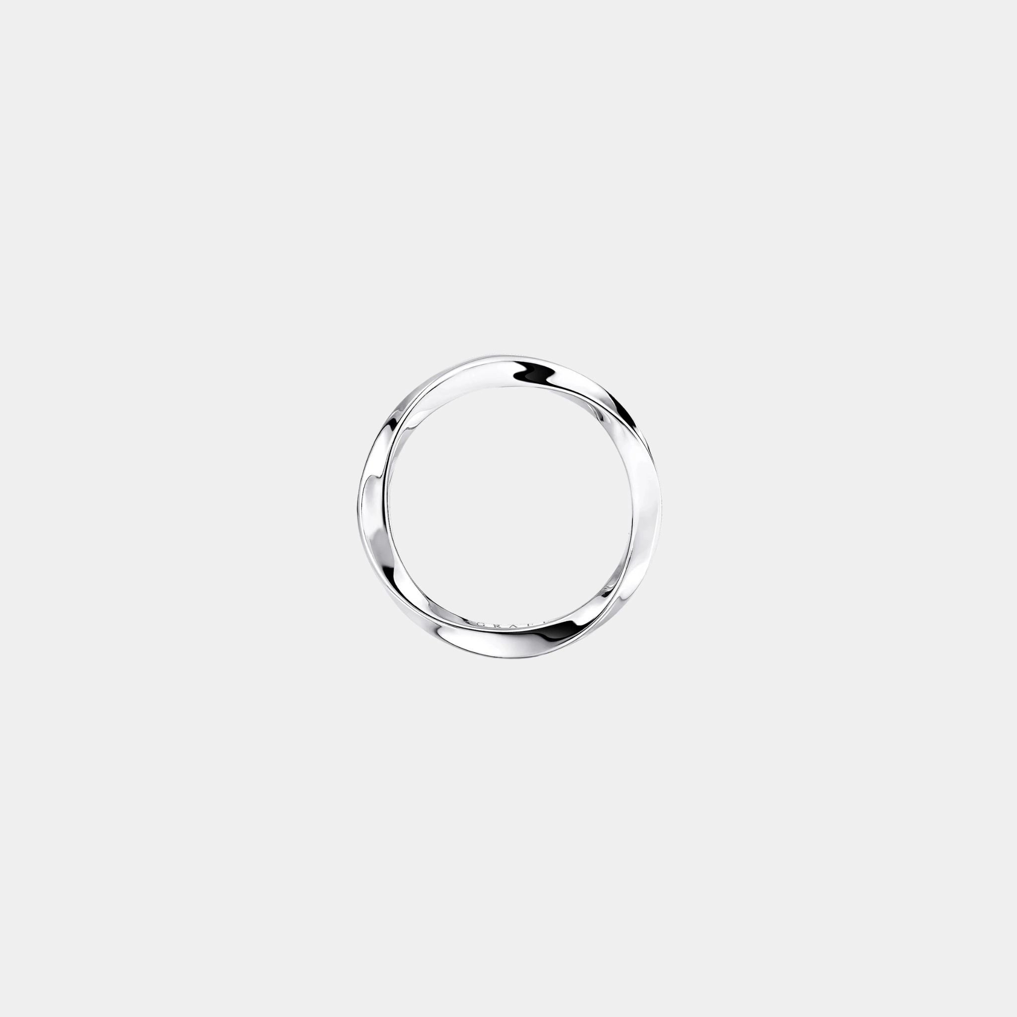 Graff Spiral White Gold Band 2.2MM, Front