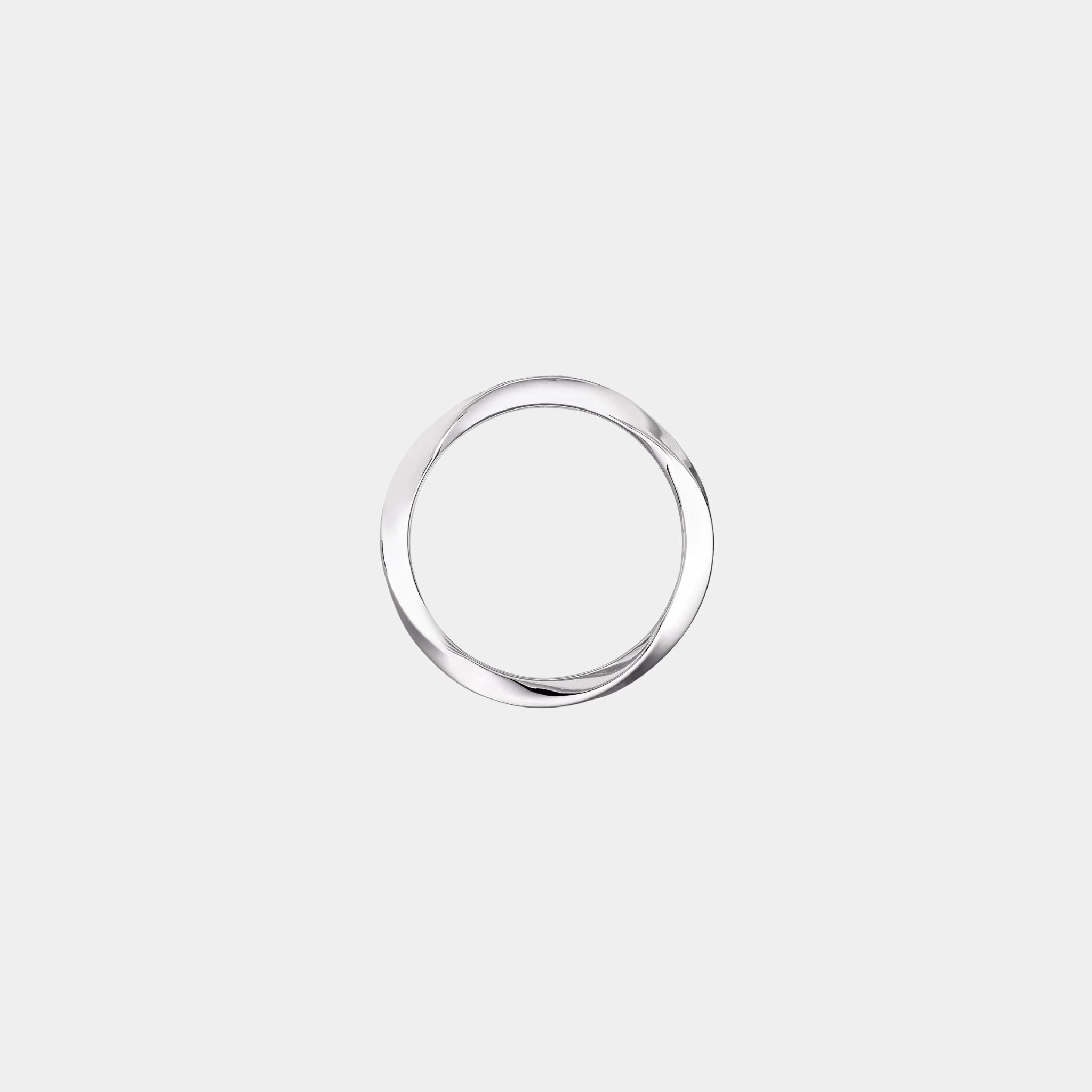 Graff Spiral White Gold Band 3.5MM, Front