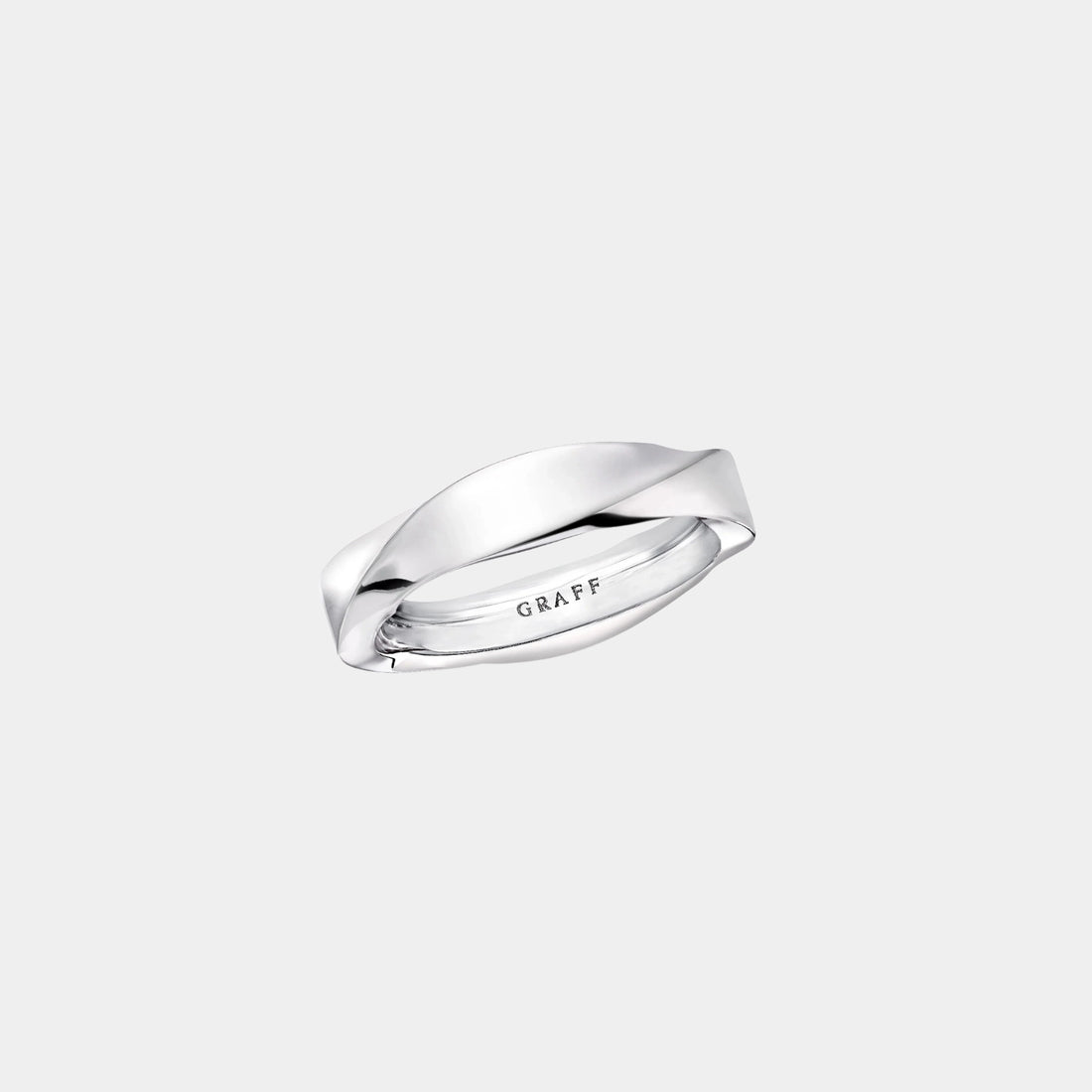 Graff Spiral White Gold Band, Front