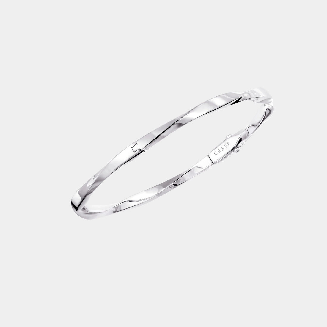 Graff Spiral White Gold Bangle, Front