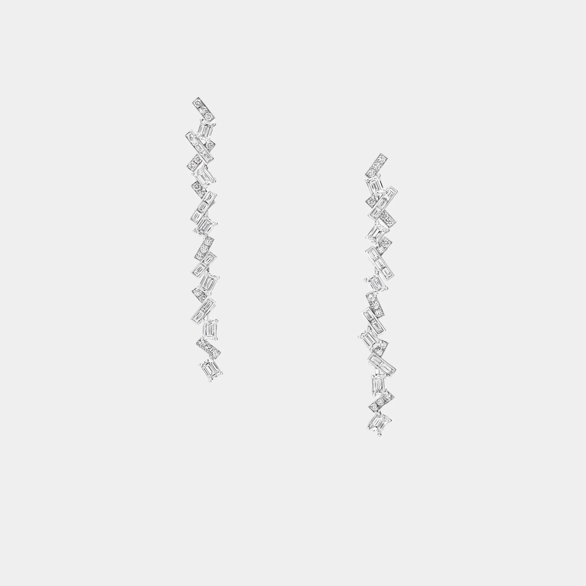 Graff Threads Diamond Drop Earrings, White Gold