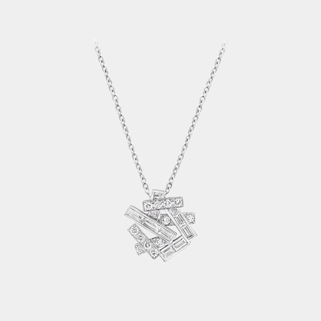 Graff Threads Diamond Pendant, White Gold, Front