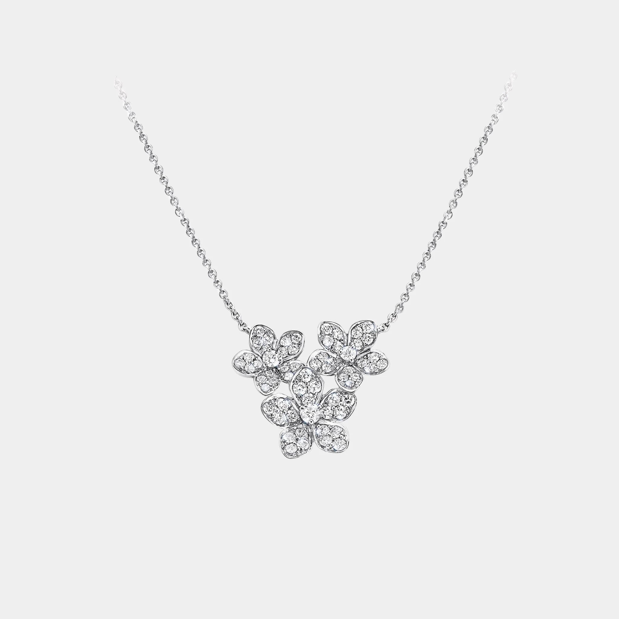 Graff Wild Flower Diamond Cluster Pendant, Front