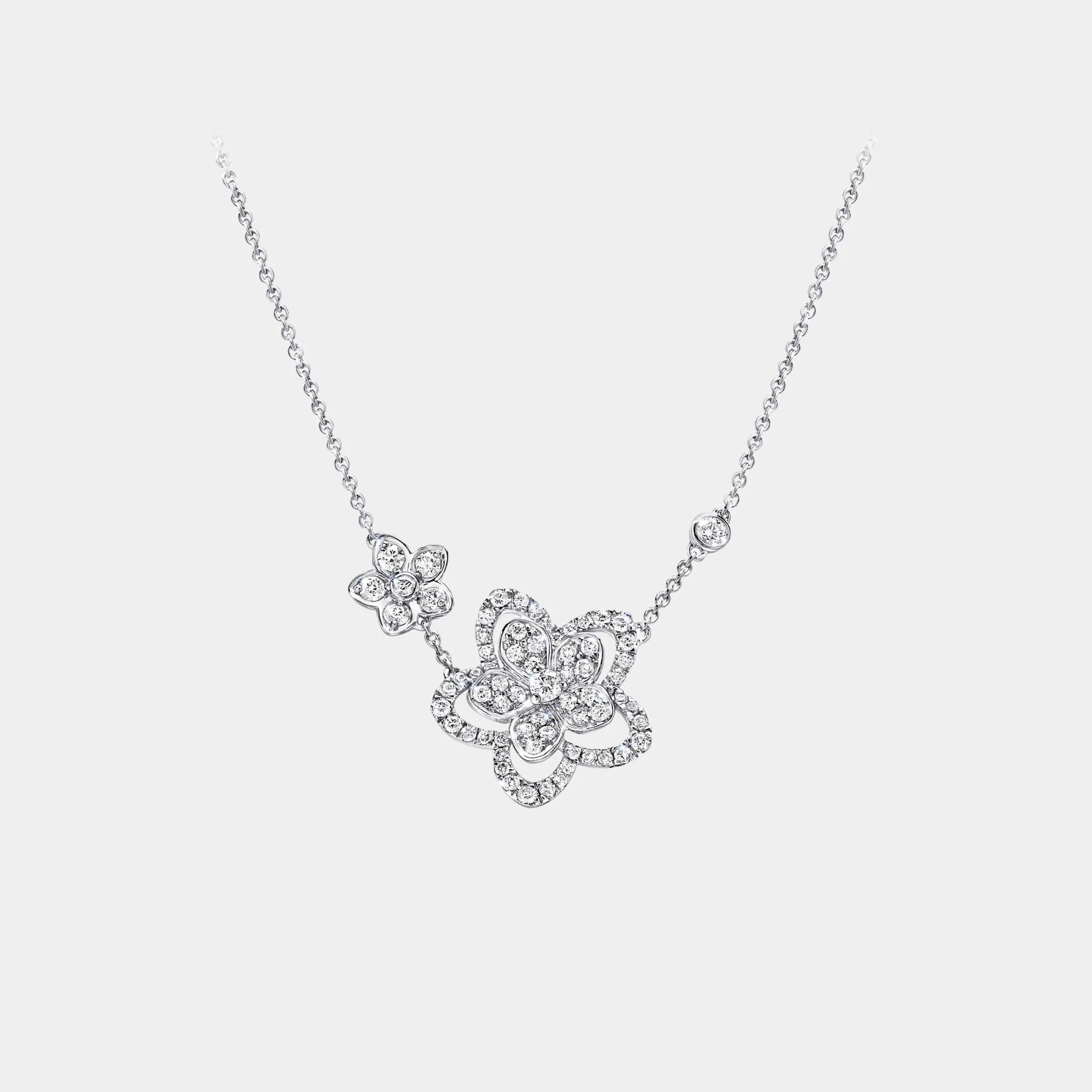 Graff Wild Flower Double Diamond Pendant, Front