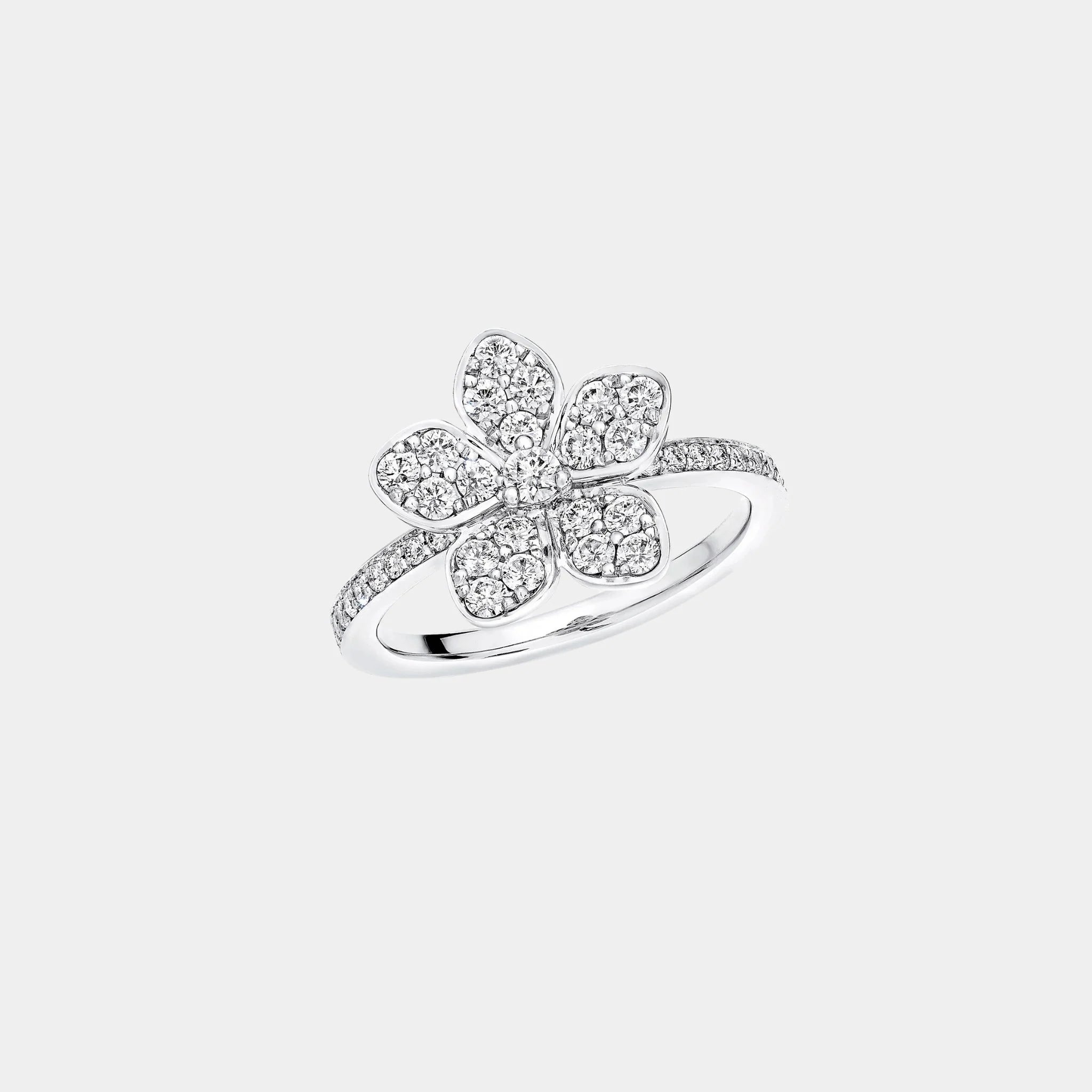 Graff Wild Flower Pavé Diamond Ring, Top