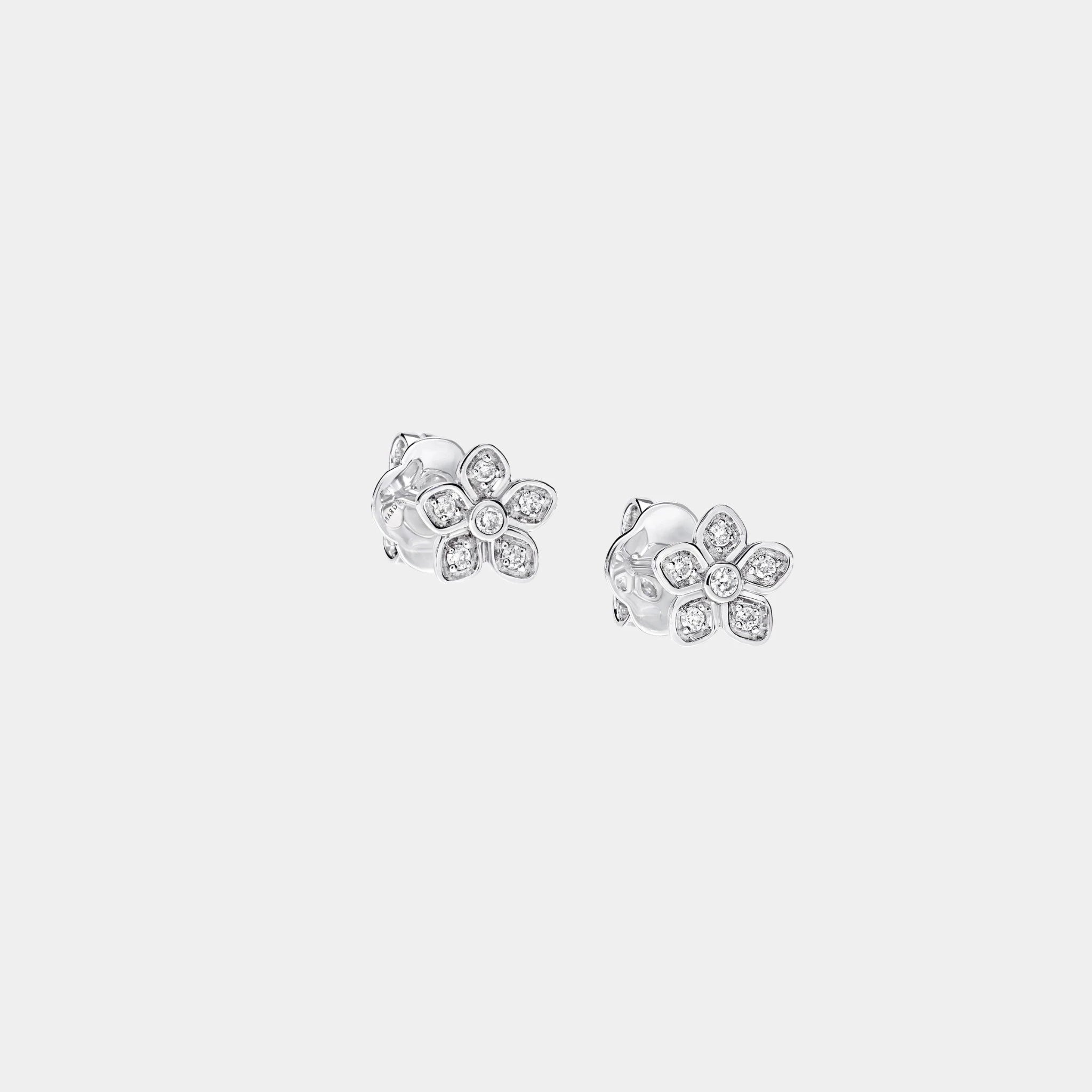 Graff Wild Flower Petite Pavé Diamond Stud Earrings, Side
