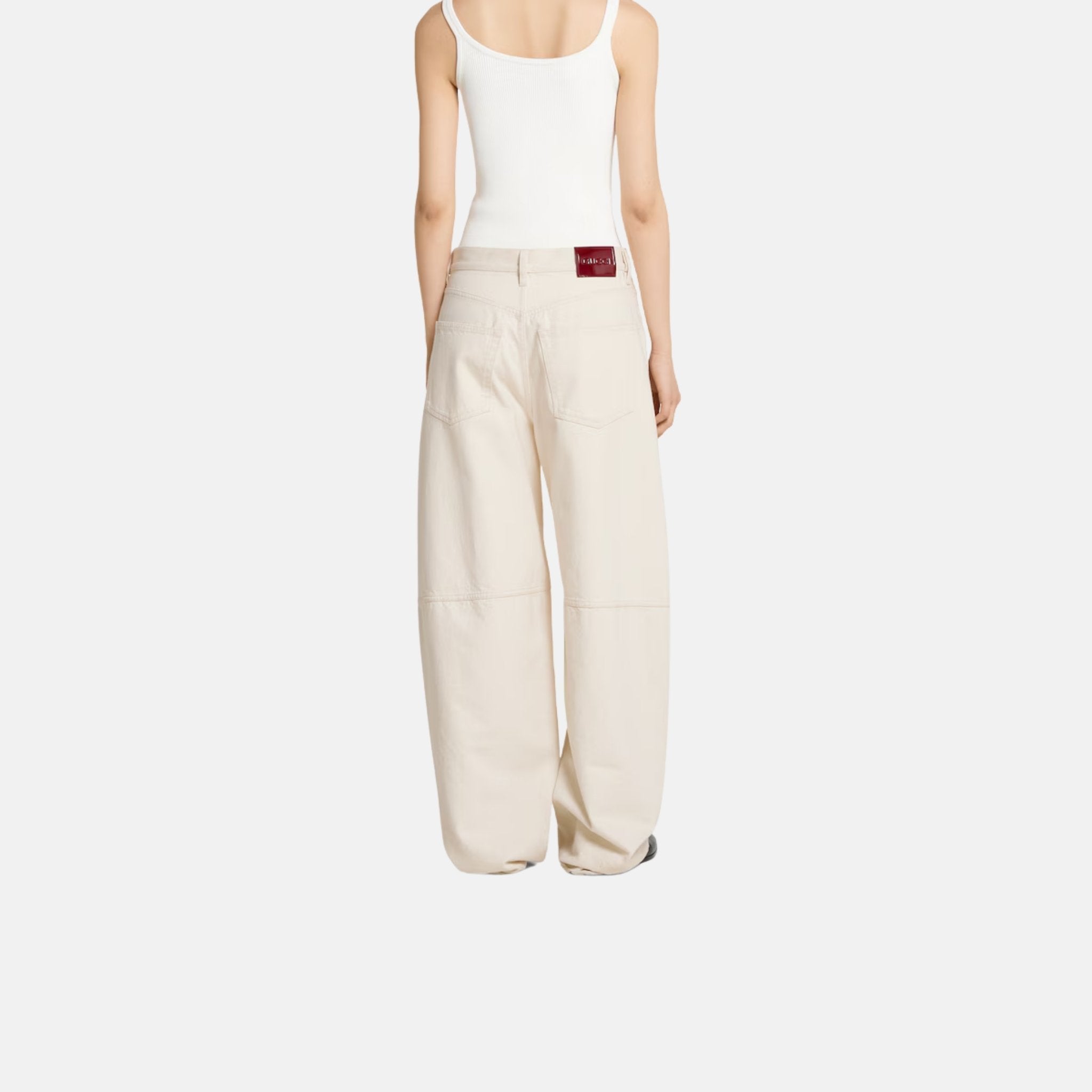 Gucci Balloon Denim Pant, Ecru, Back