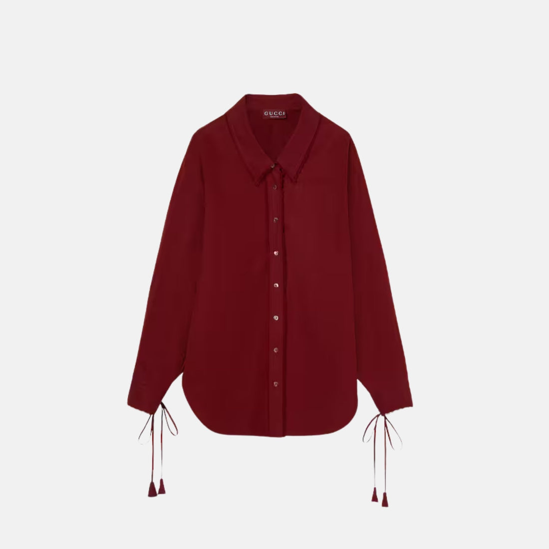 Gucci Cotton Poplin Shirt With Tie, Front