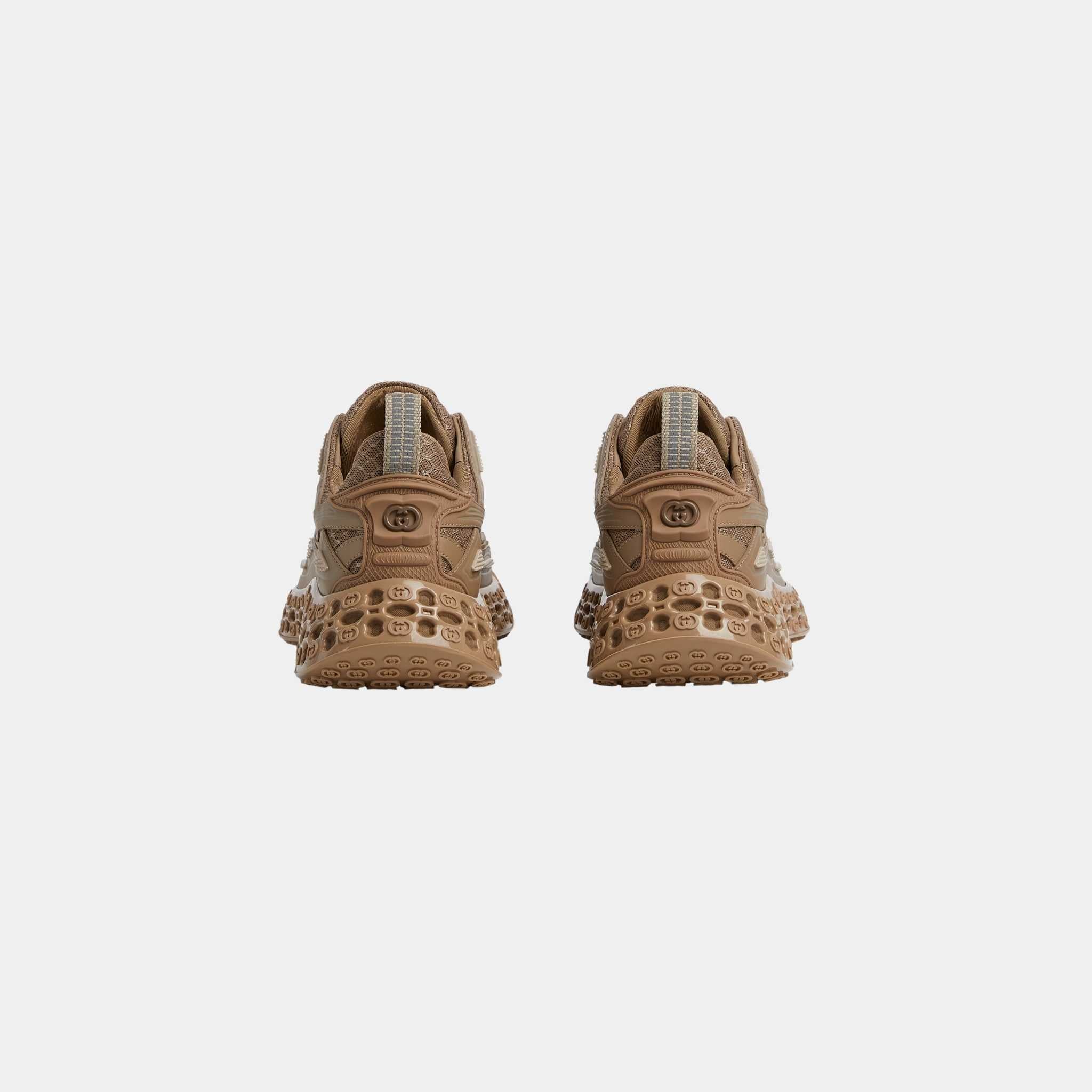 Gucci Cub3D Demetra Trainer With Bi-Material Sole, Brown, Back