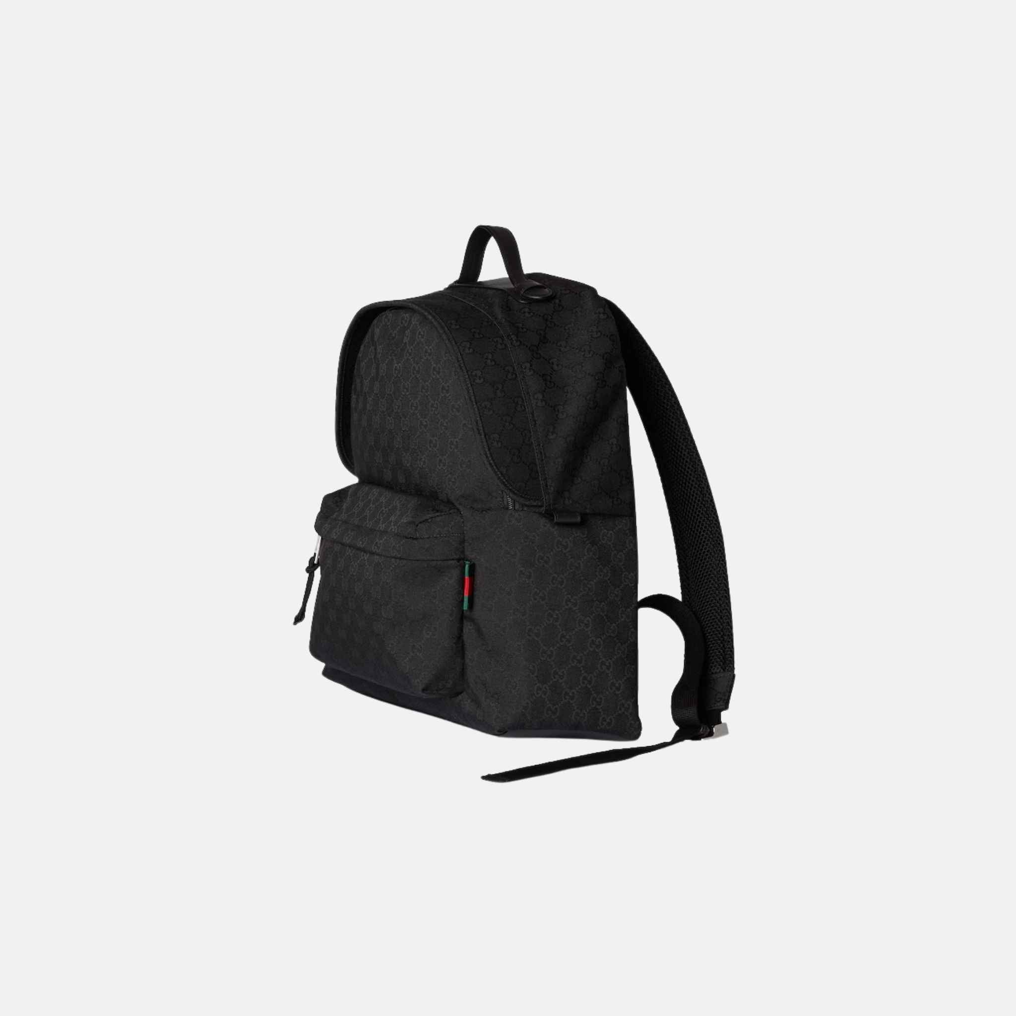 Gucci GG Canvas Medium Backpack, Black, Side