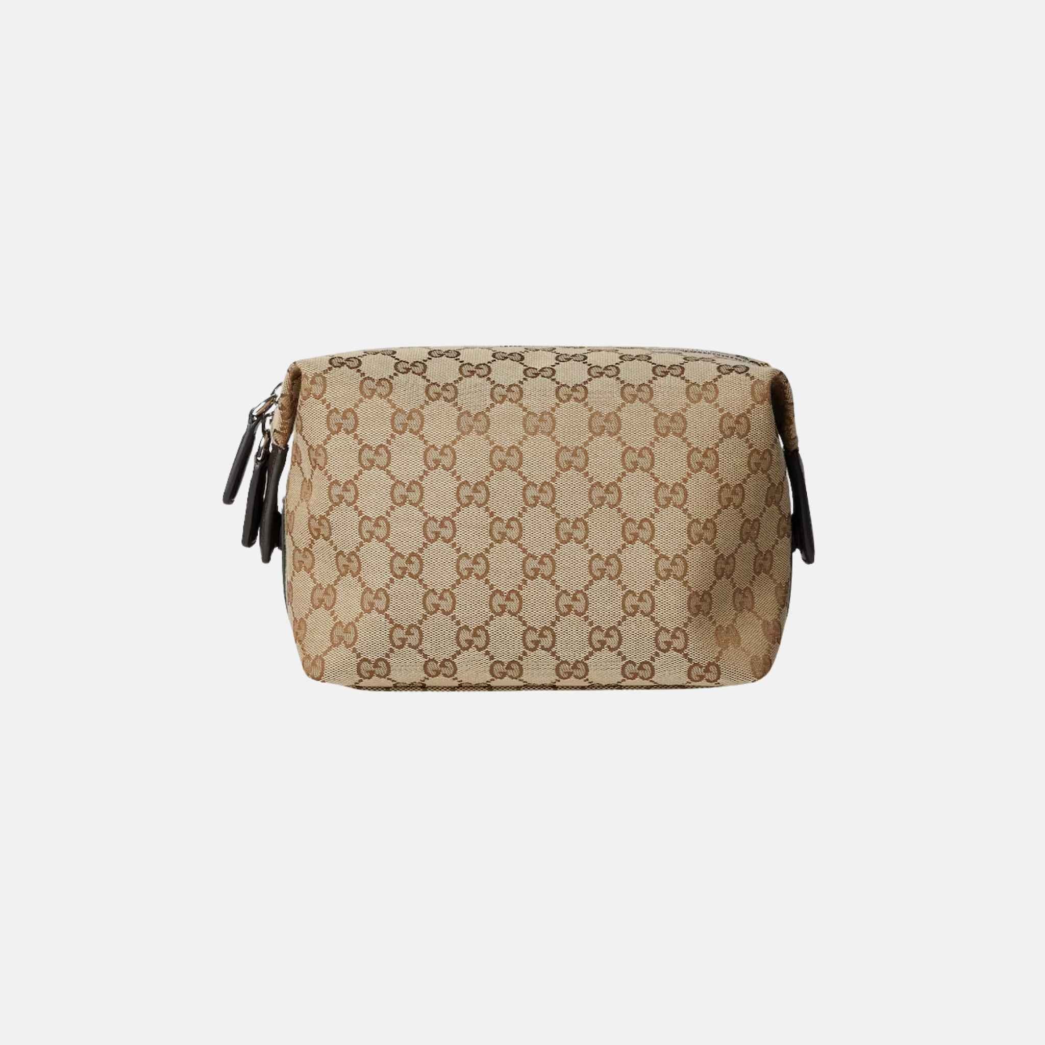 Gucci GG Canvas Small Toiletry Case, Beige, Back
