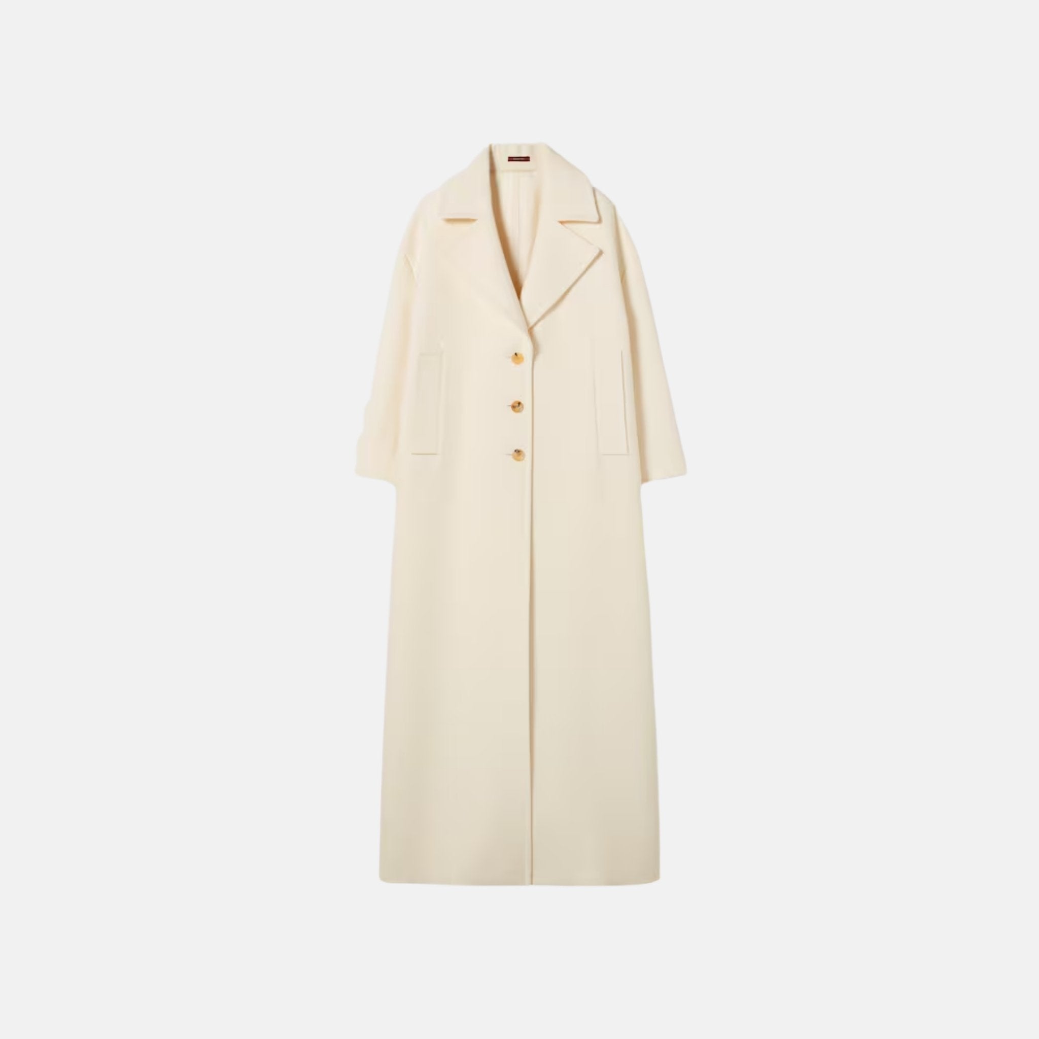 Gucci GG Silk Wool Crepe Single Breasted Coat, Front