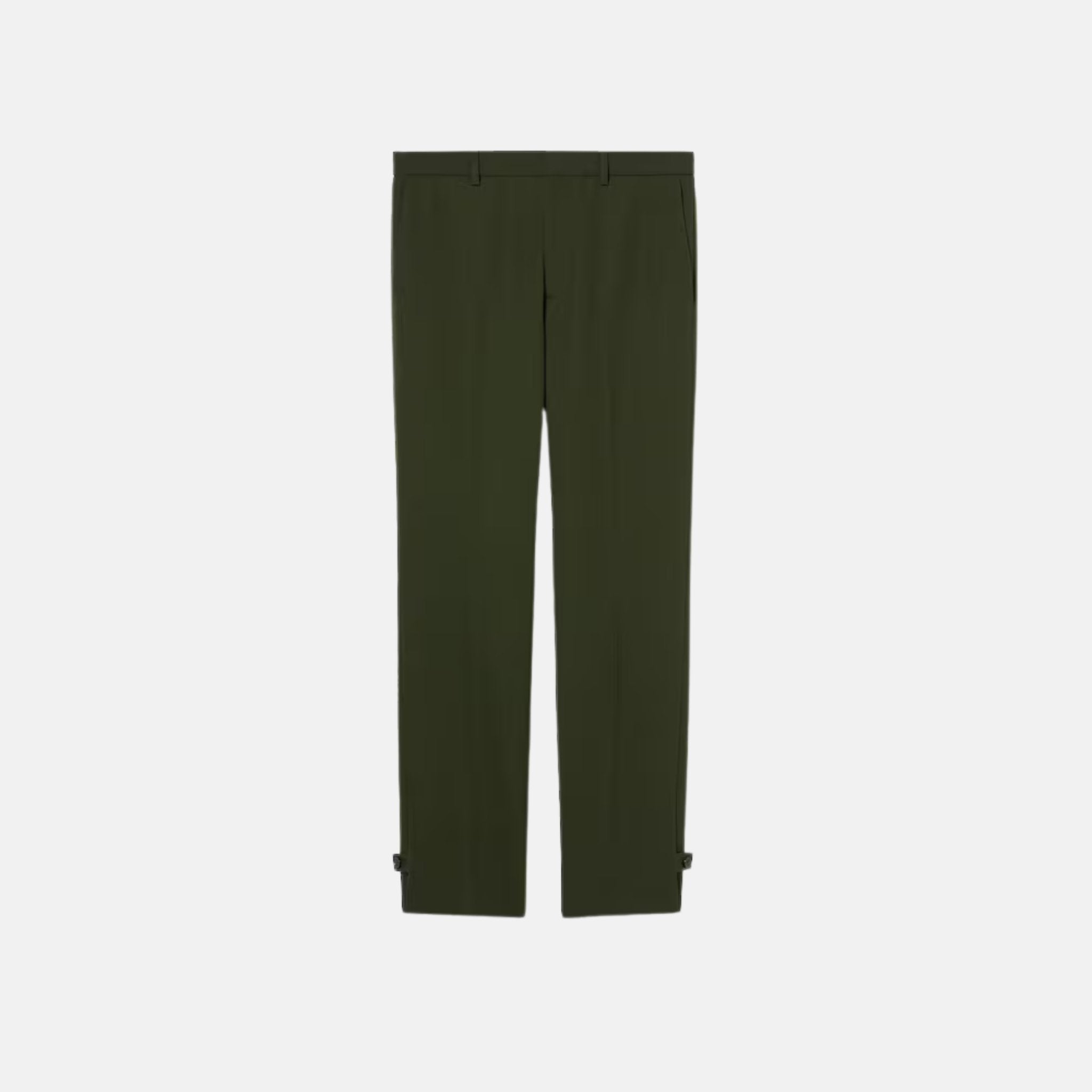 Gucci Light Wool Gabardine Pant, Green, Front