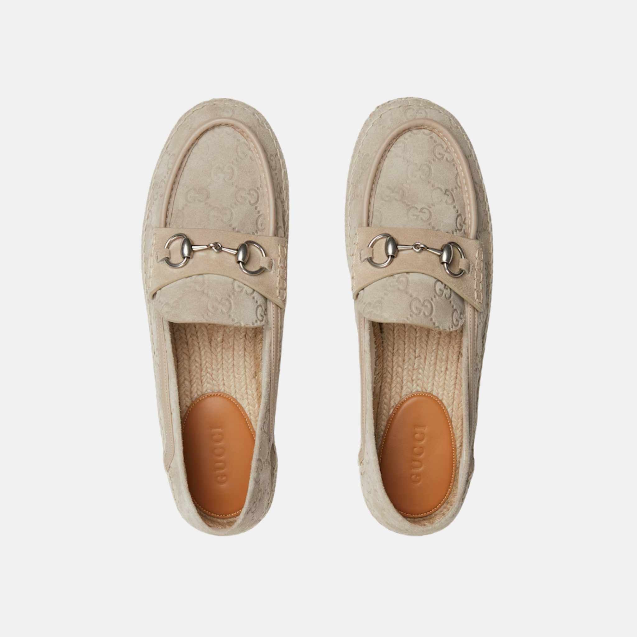 Gucci Mens Espadrille With Horsebit In Suede, Top