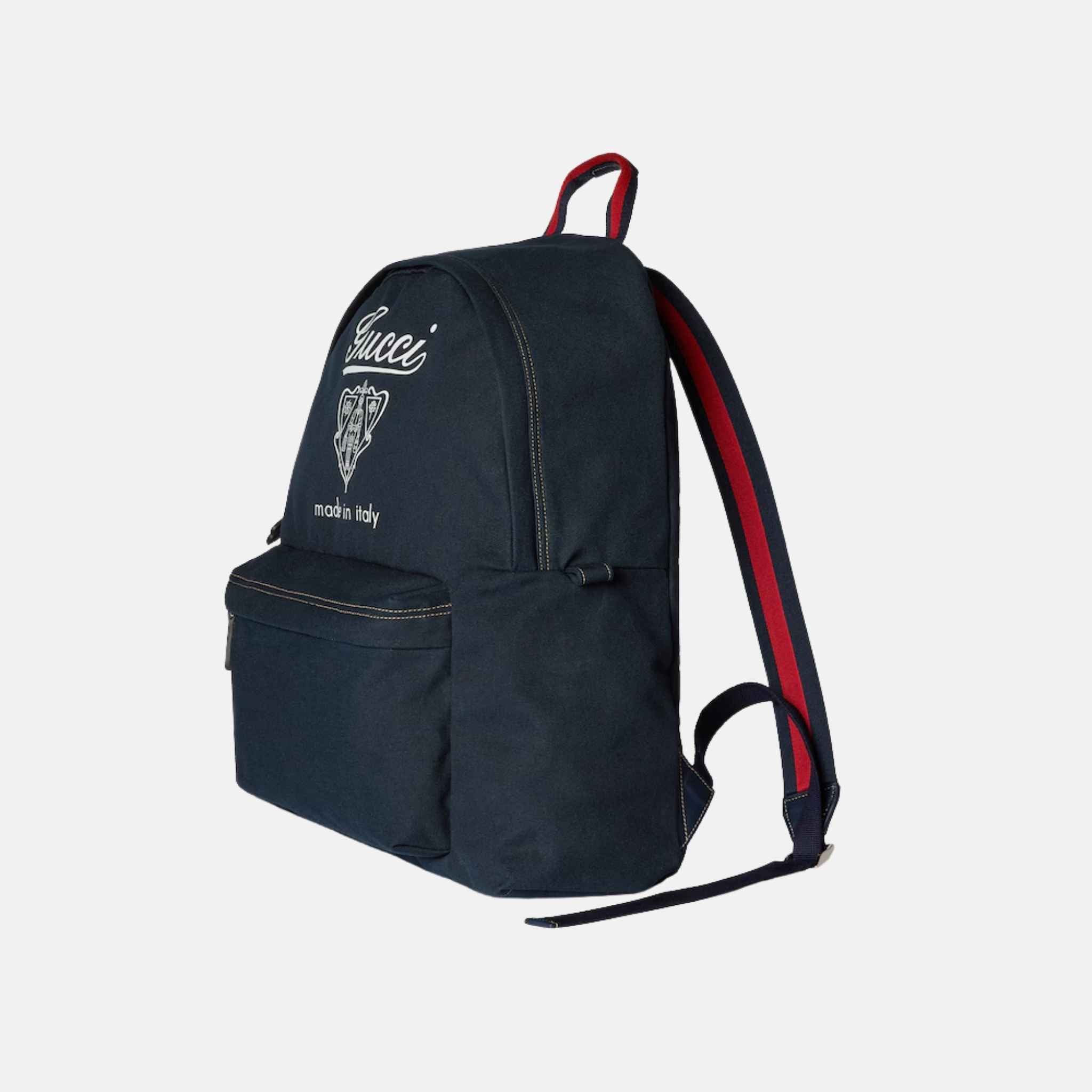 Gucci Printed Canvas Maxi Backpack, Side