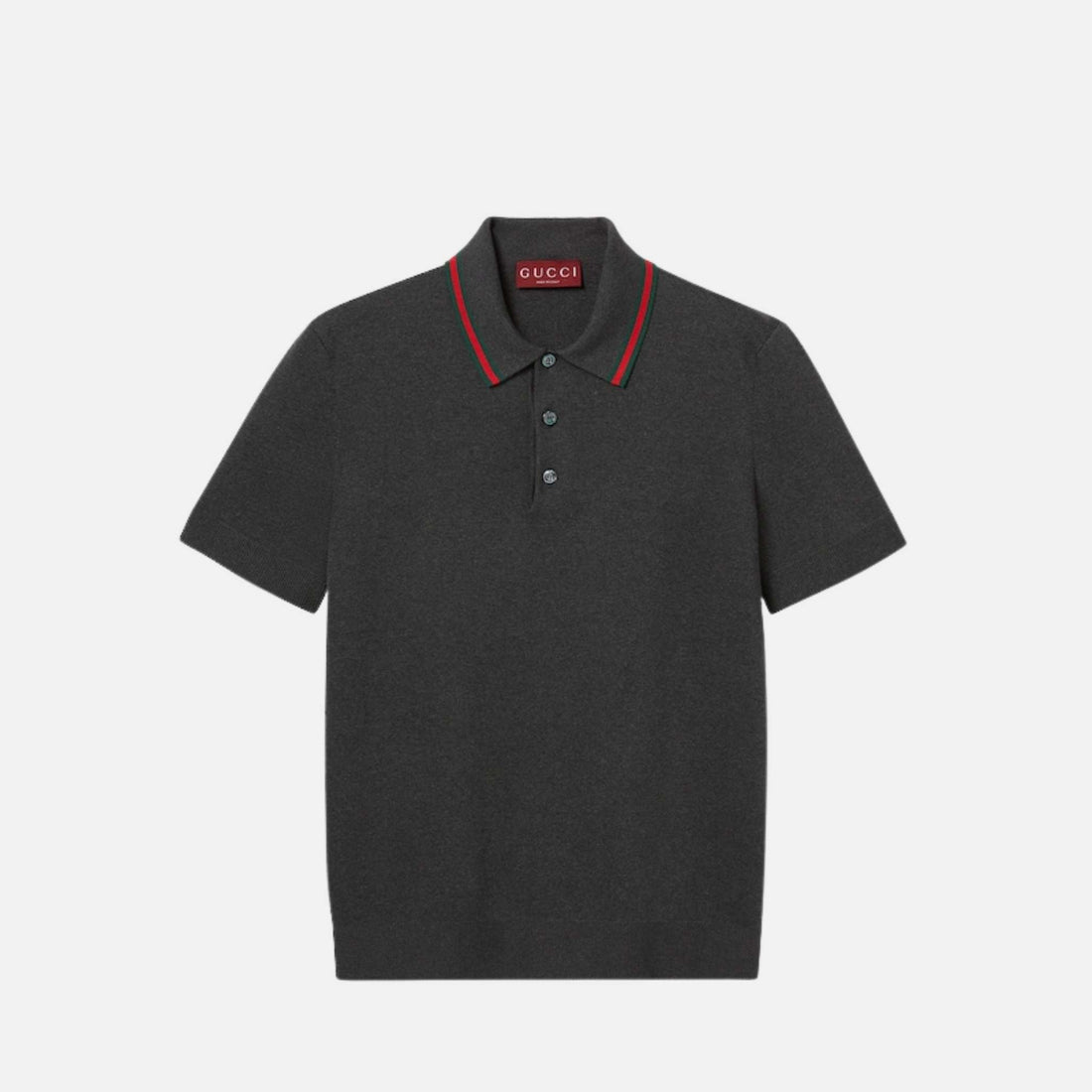 Gucci Silk Cotton Polo Shirt With Web, Front
